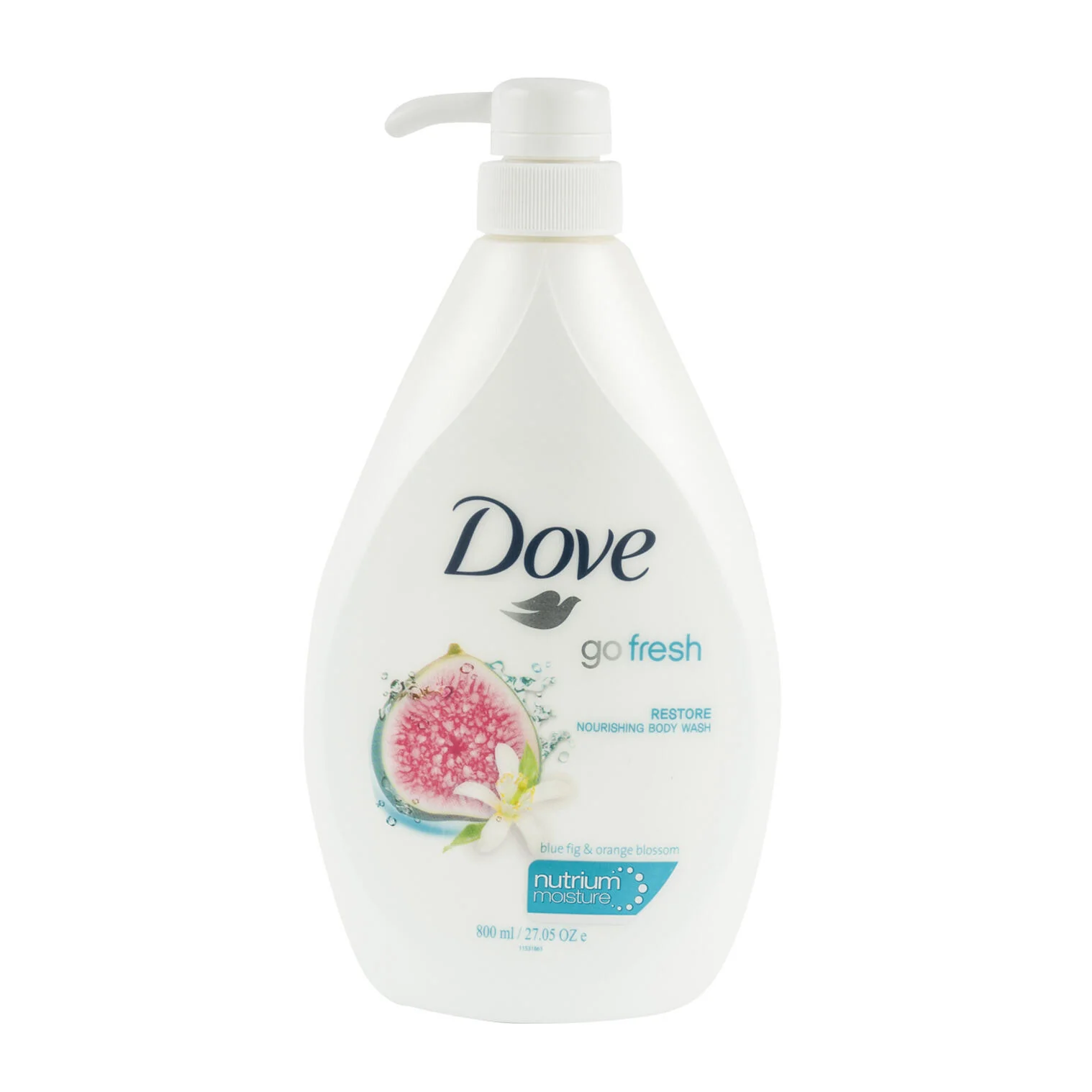 Dove Go Fresh Body Wash With Pump, 27 Ounces, Blue Fig & Orange