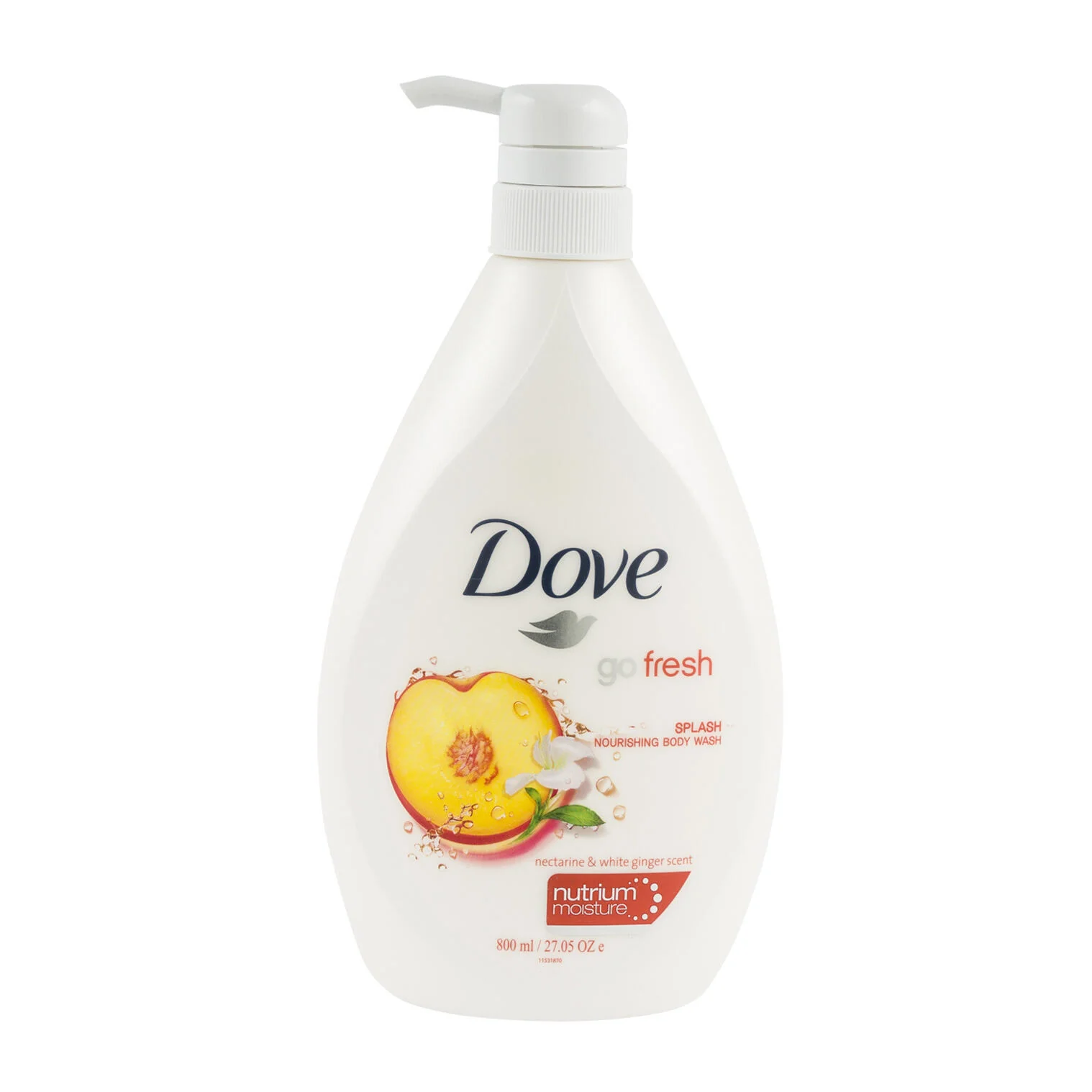 Dove Go Fresh Splash Nourishing Body Wash, 27 Ounces, Nectarine & White Ginger
