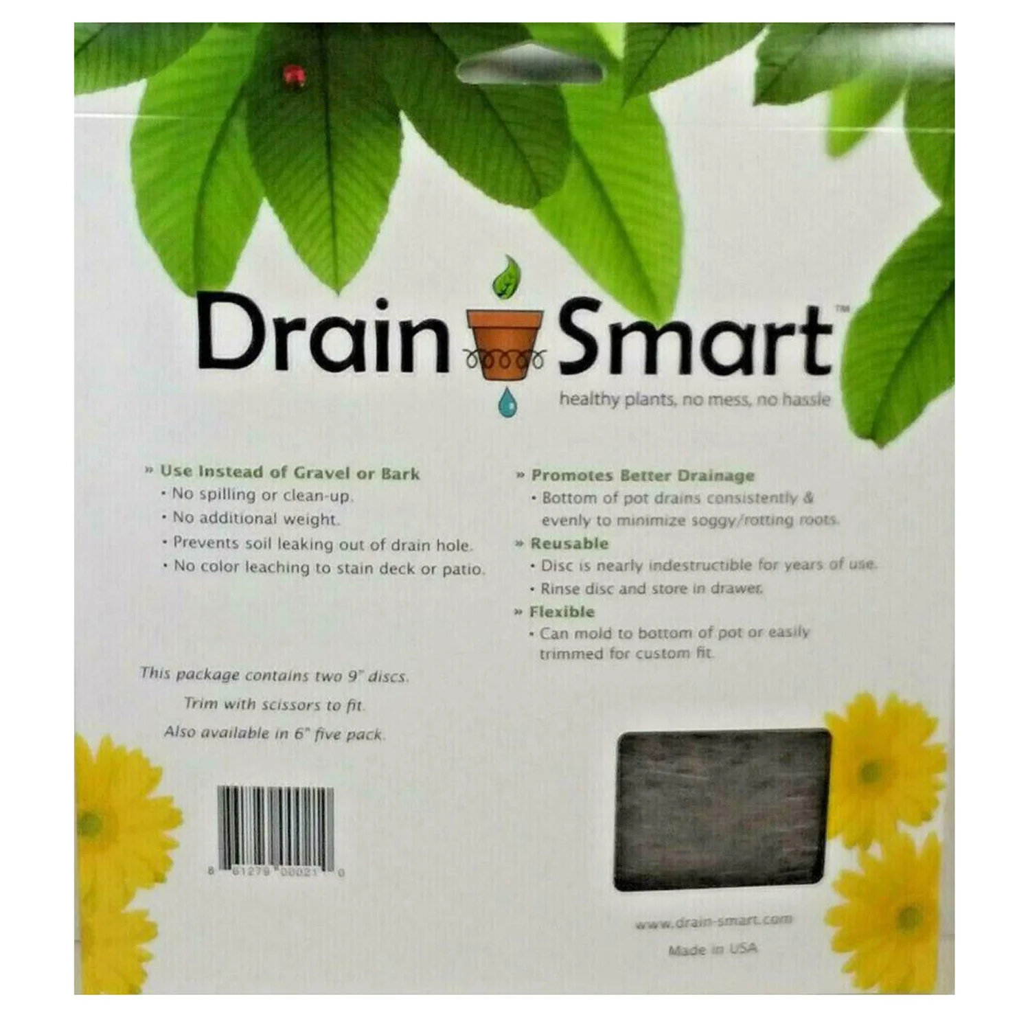 Drain-Smart 2-Pack Drainage Discs, Perfect for Outdoor-Indoors, 9 Inches - Image 3