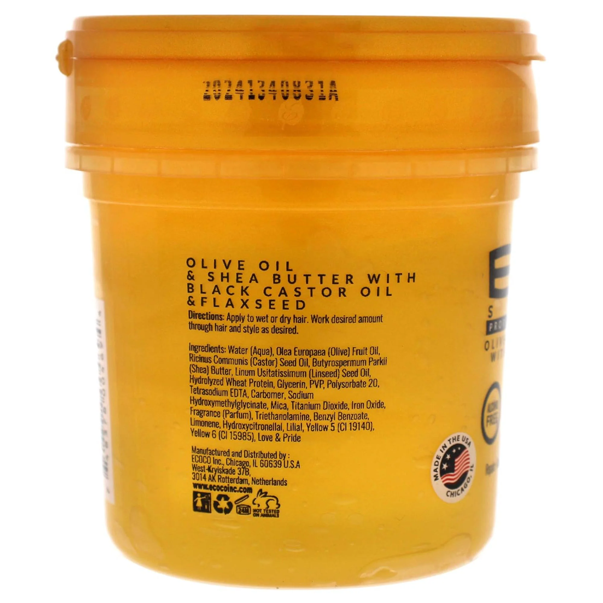 Eco Style Ecoco Gel Olive Oil And Shea Butter Black Castor Oil And Flaxseed, 8 Ounce - Image 2
