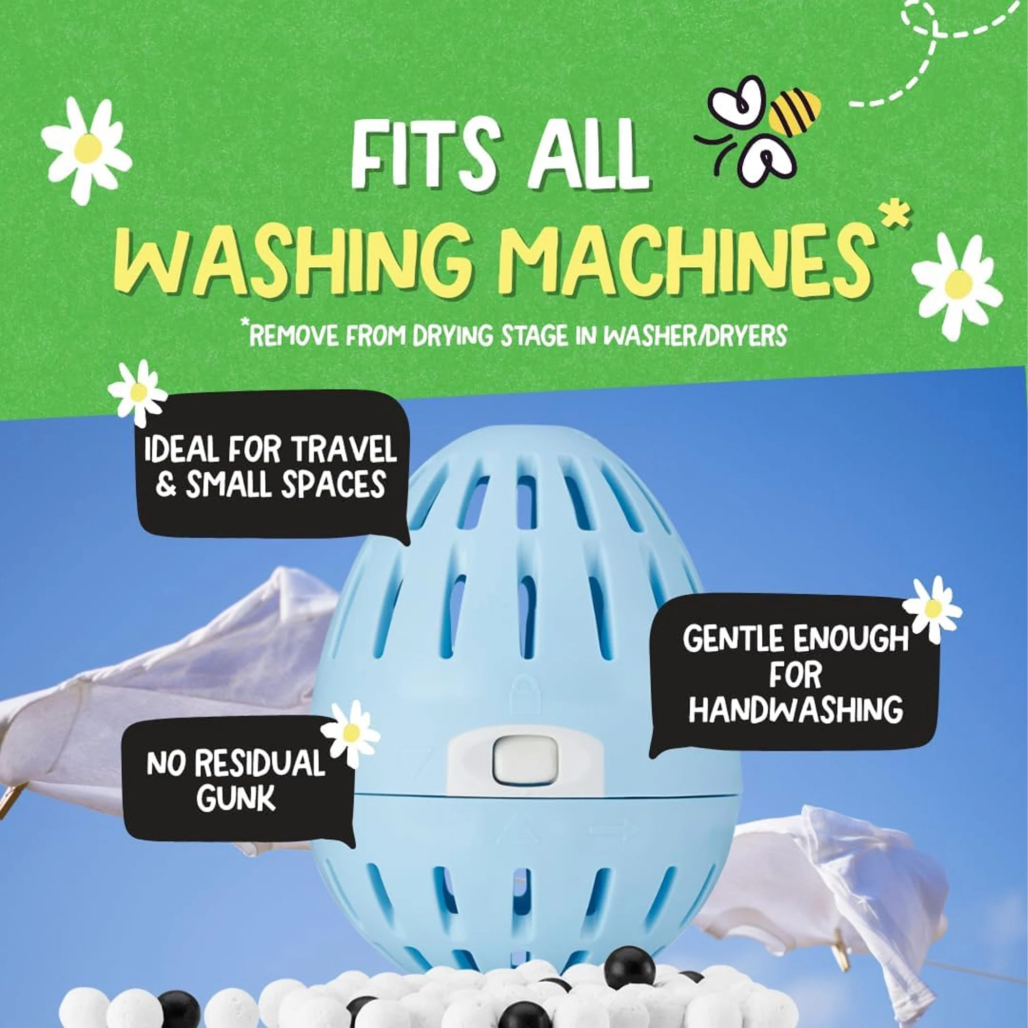 Ecoegg 70 Loads Laundry Detergent Egg, Fresh Linen - Image 4