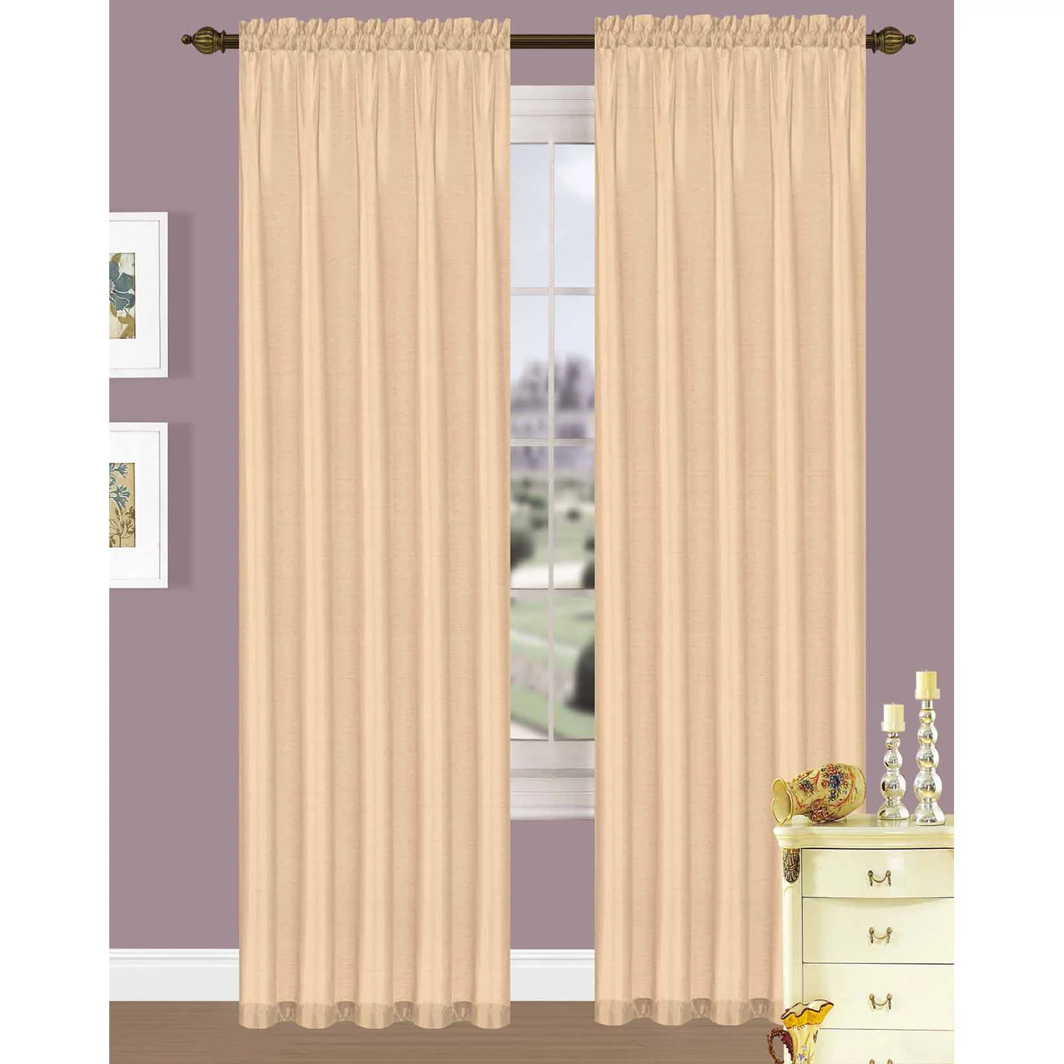 Elfy Faux Silk Rod Pocket Window Panel, 58x84 Inches - Image 16