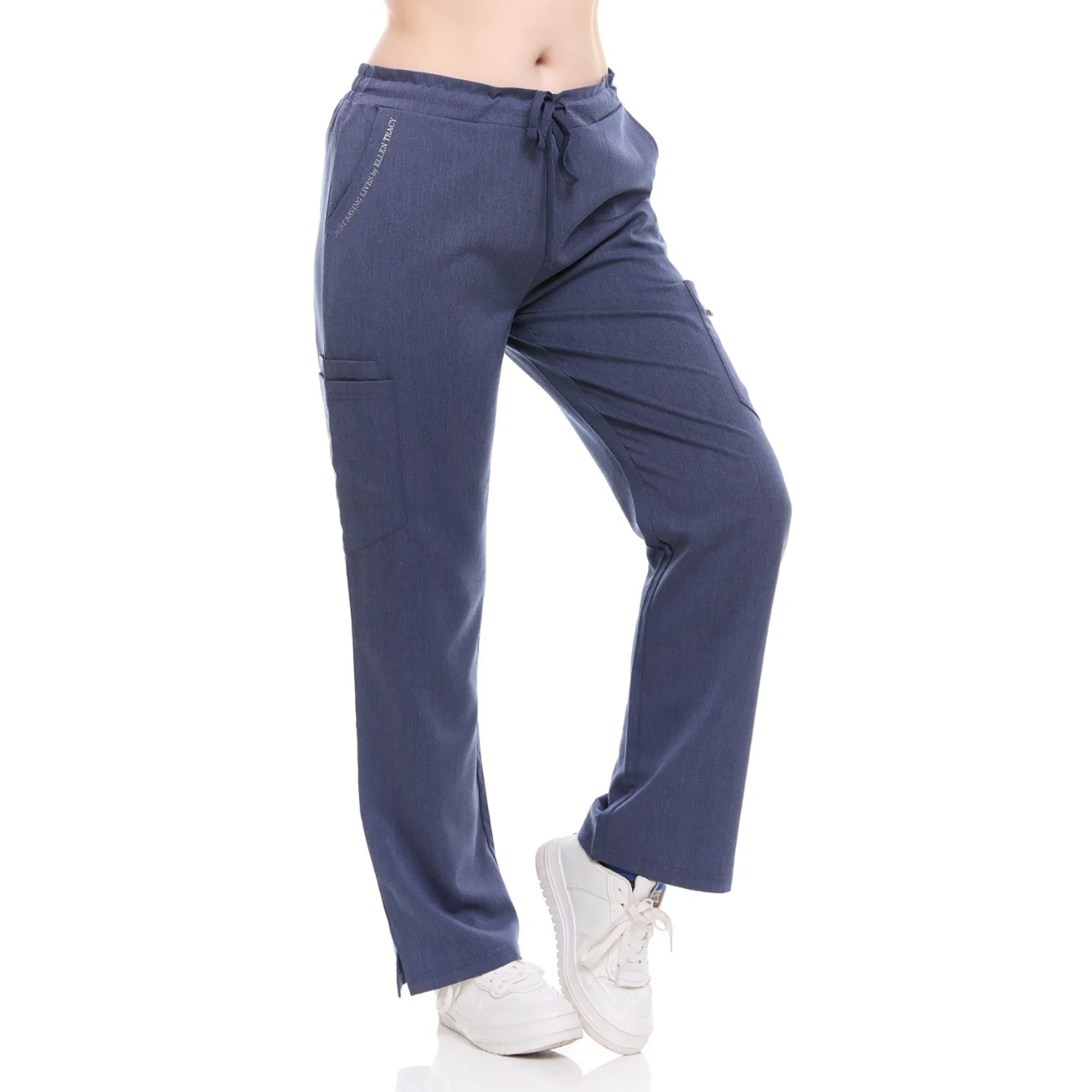 Ellen Tracy 4-Way Stretch Elastic Back Drawstring Waistband Scrub Pants - Image 24