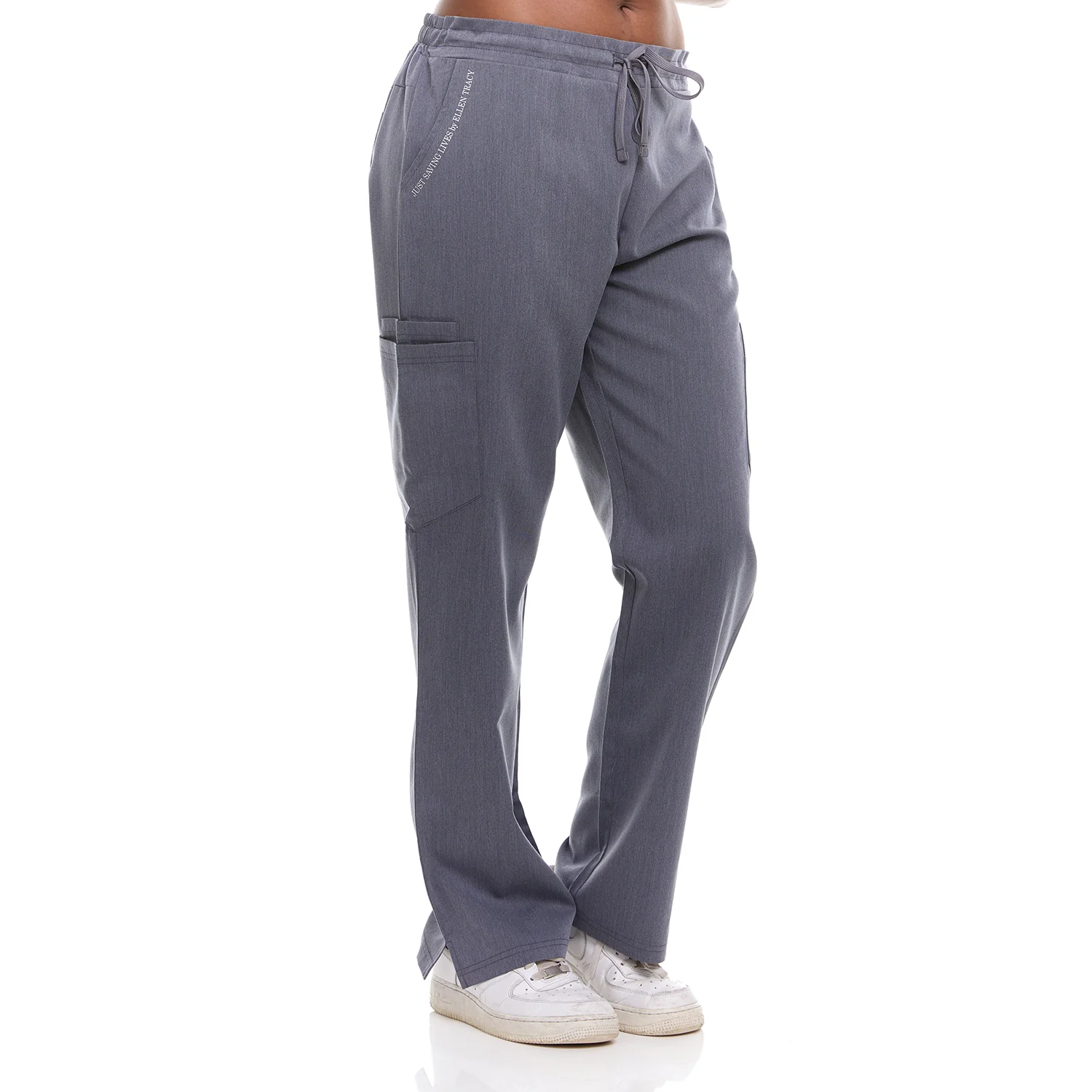 Ellen Tracy 4-Way Stretch Elastic Back Drawstring Waistband Scrub Pants - Image 31