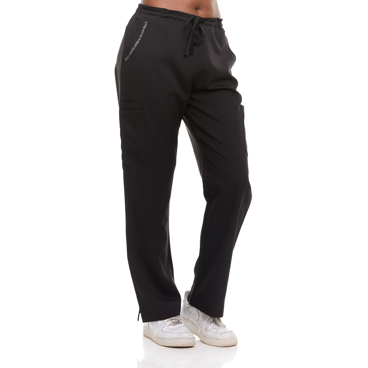 Ellen Tracy 4-Way Stretch Elastic Back Drawstring Waistband Scrub Pants - Image 63
