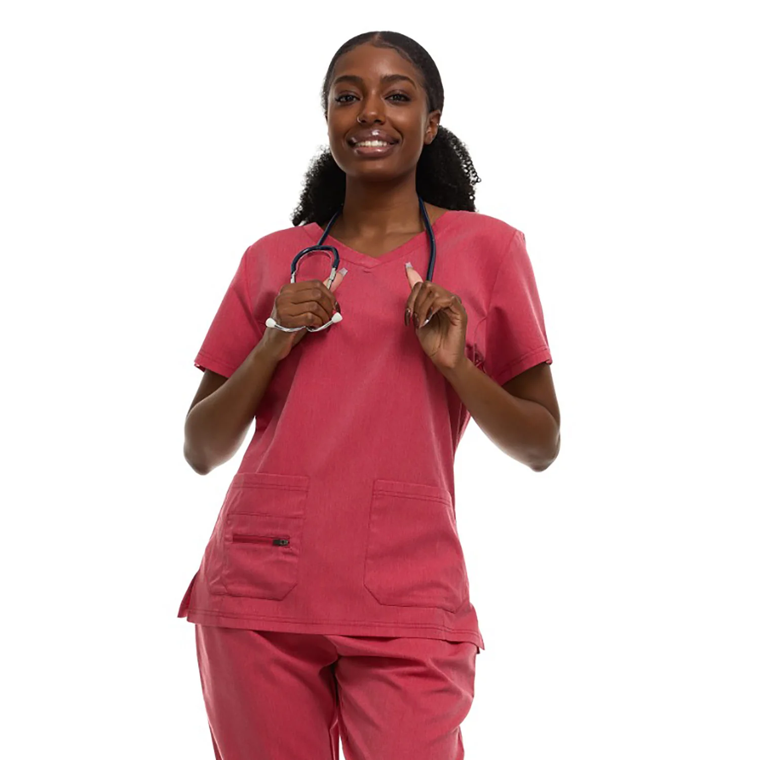 Ellen Tracy 4-Way Stretch V-Neck Scrub Top - Image 18