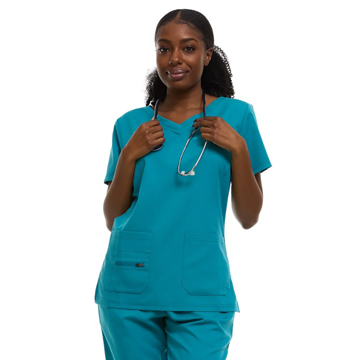 Ellen Tracy 4-Way Stretch V-Neck Scrub Top - Image 20