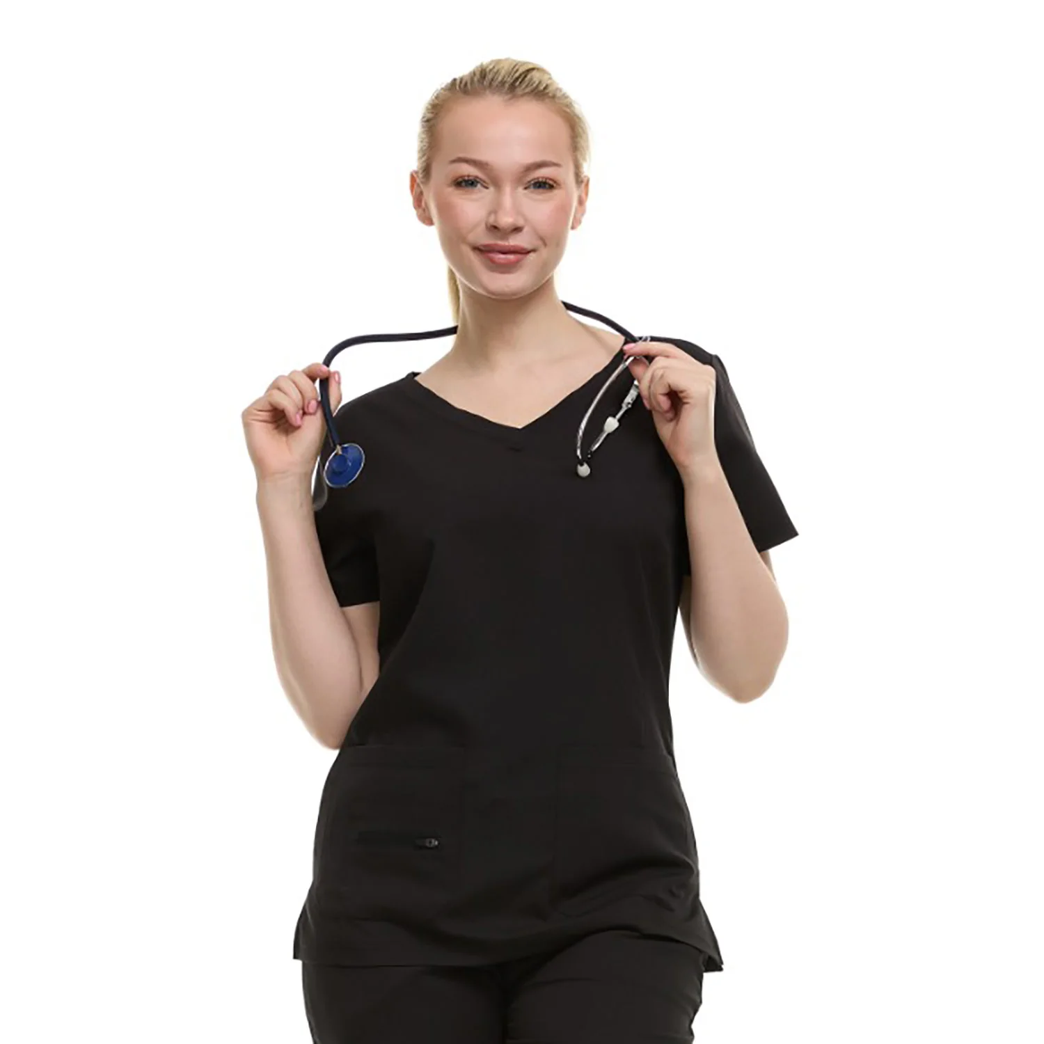 Ellen Tracy 4-Way Stretch V-Neck Scrub Top - Image 33