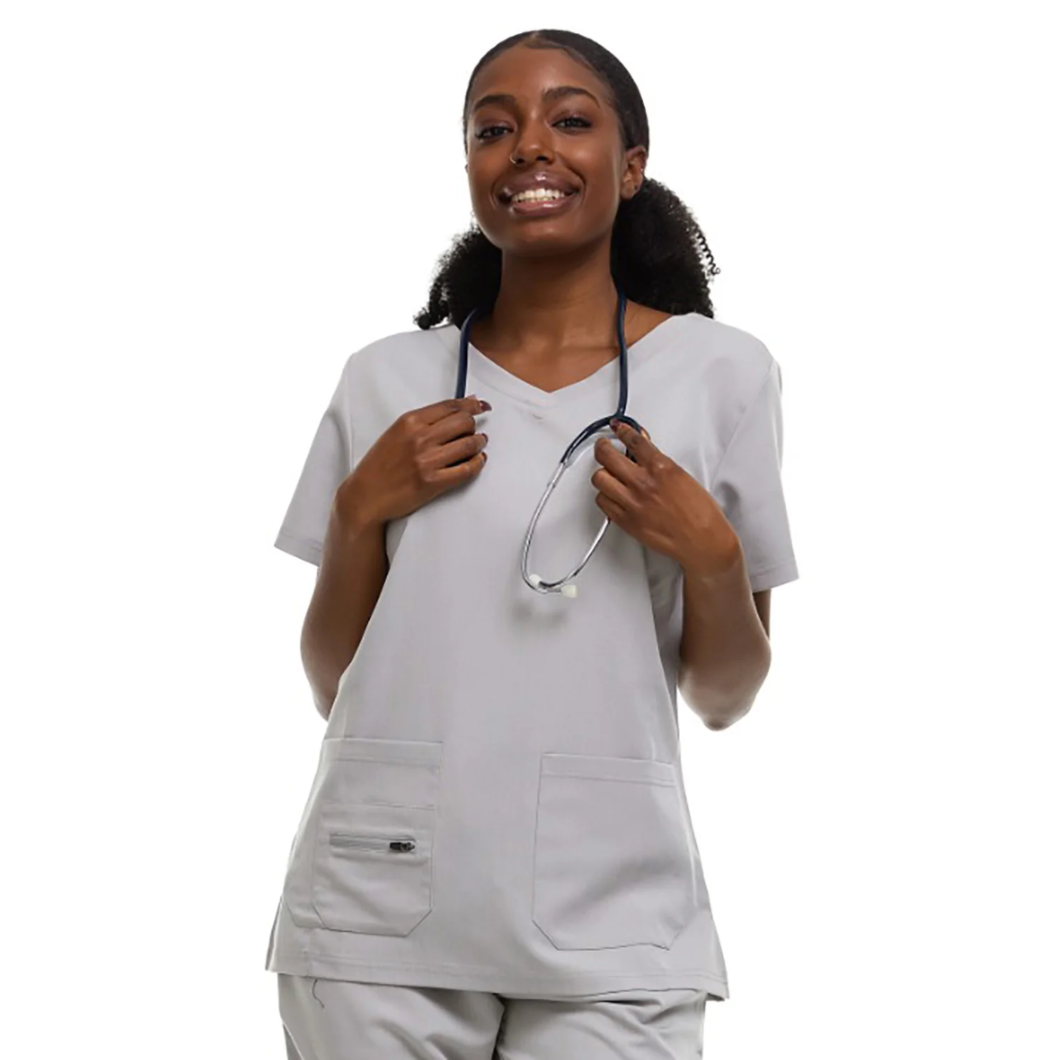 Ellen Tracy 4-Way Stretch V-Neck Scrub Top - Image 6