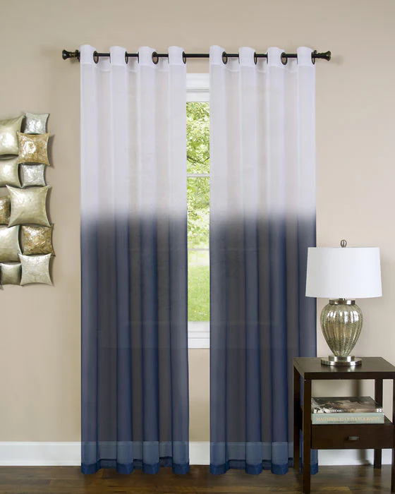Essence Window Curtain Panel - 52x63 - Blue