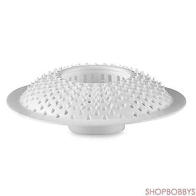Evriholder Hair Stopper Bath Strainer, White