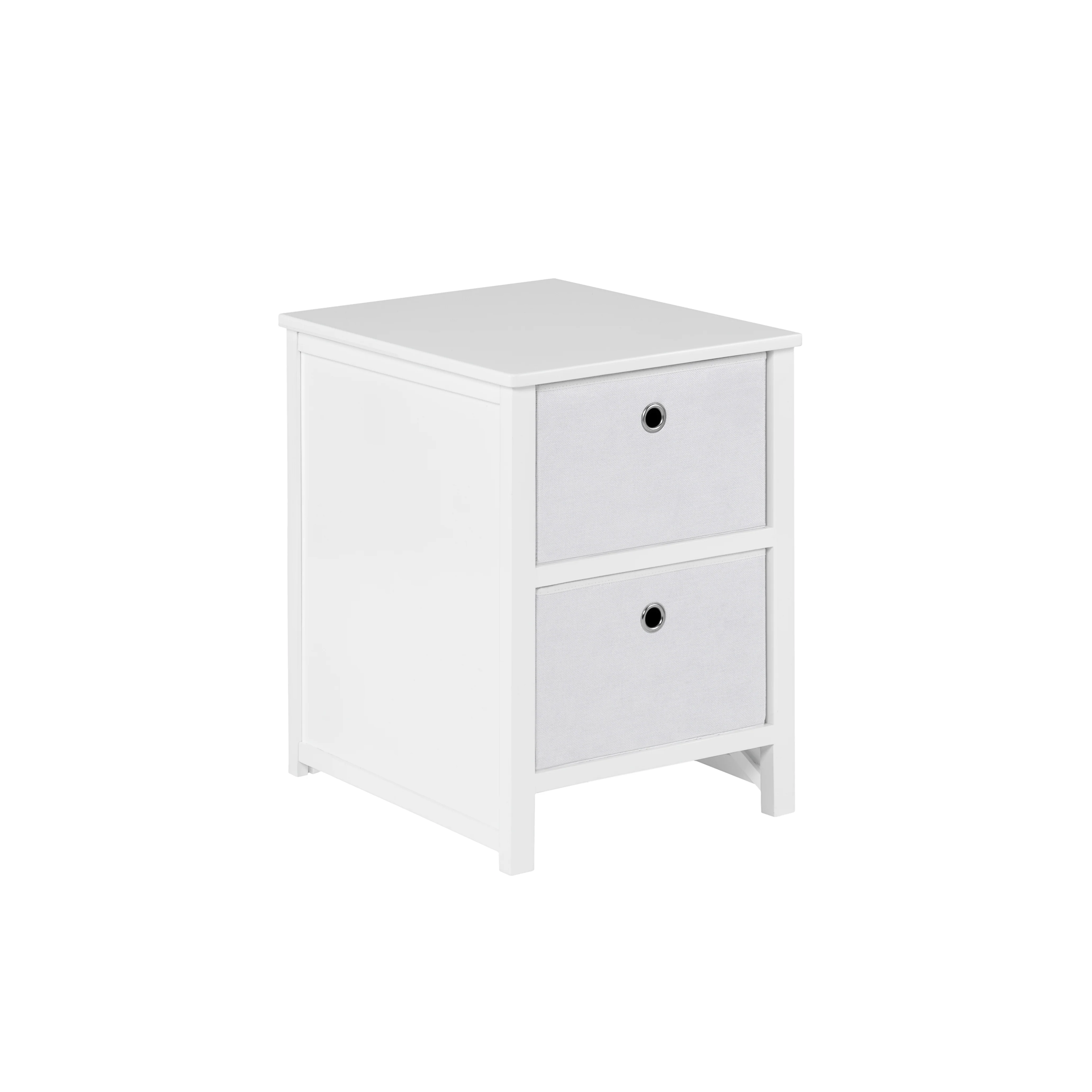 EZ Home Solutions ™ Foldable Furniture 2 Drawer Night Stand 22" x 16" x 19" - White - Image 4