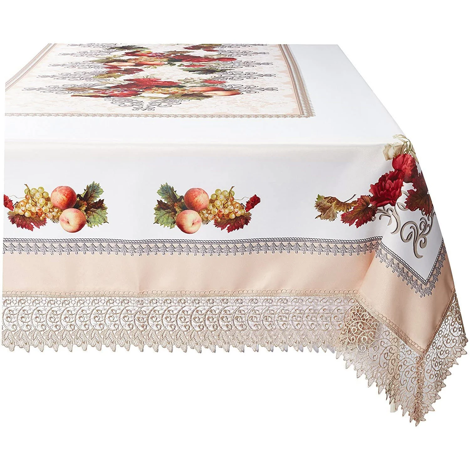 Fruttela Decorative Tablecloth with Macrame Lace Trimming - Image 4