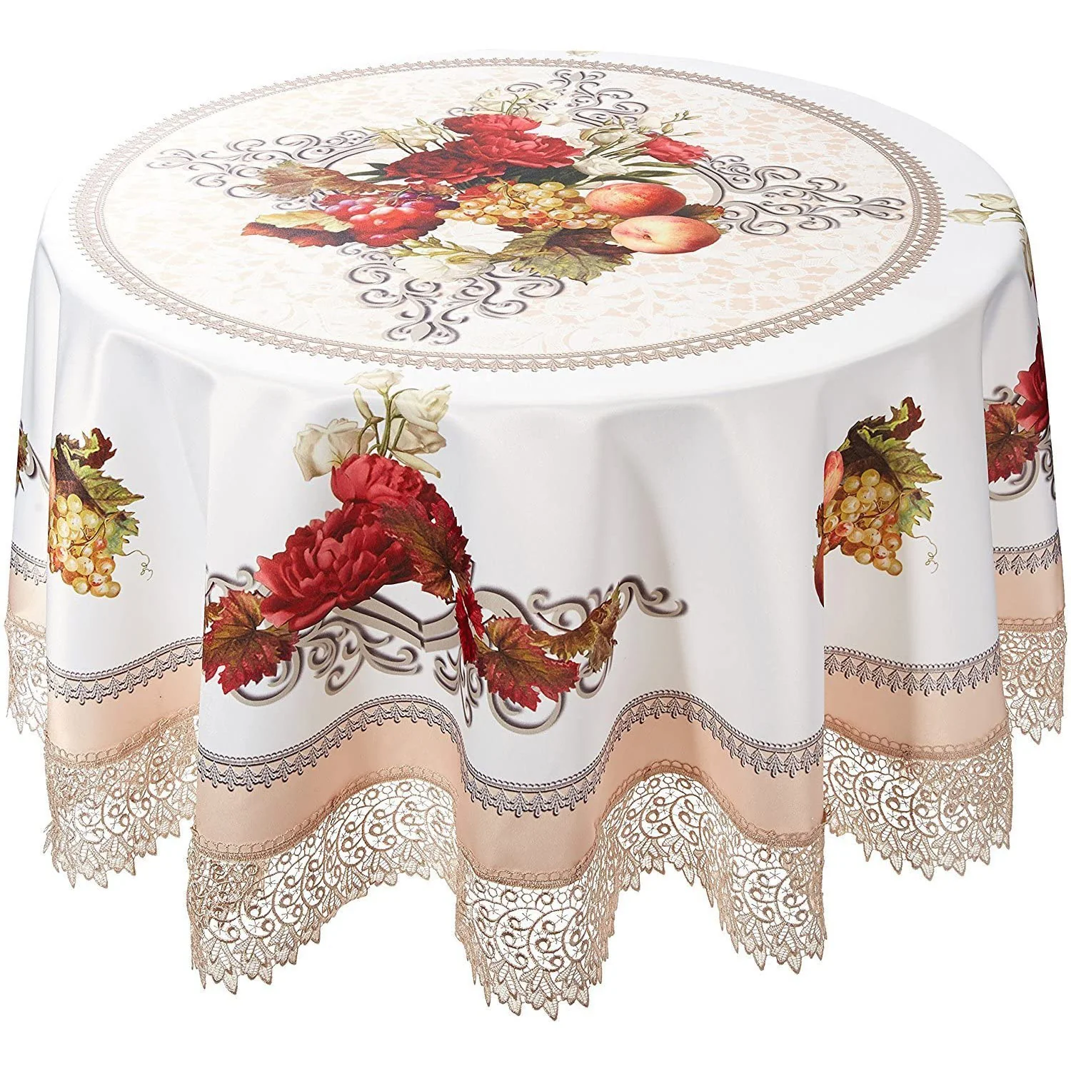 Fruttela Decorative Tablecloth with Macrame Lace Trimming - Image 6