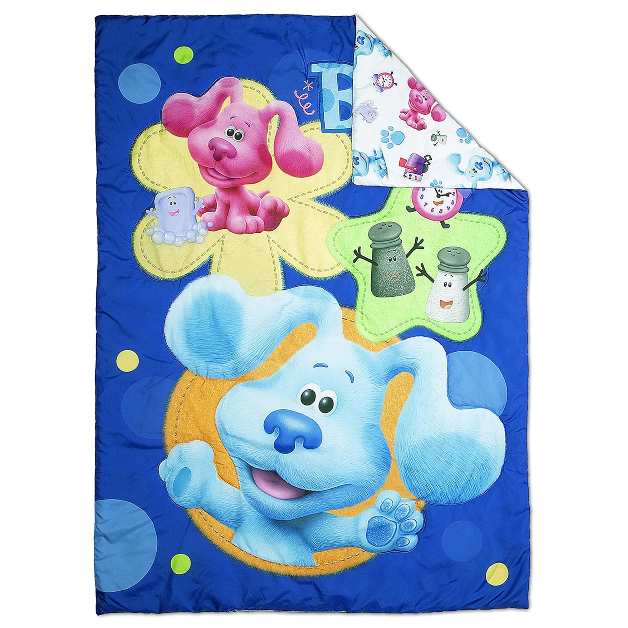 Funhouse Blue's Clues and You 4-Piece Reversible Comforter Set, Toddler Bed Size - Image 3