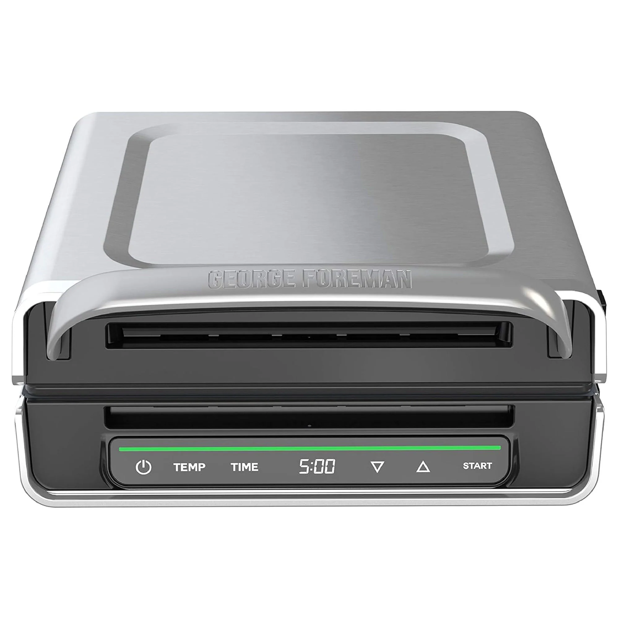 George Foreman Digital Stainless Steel Smokeless Grill, GRD6090B, 4-6 Servings - Image 3