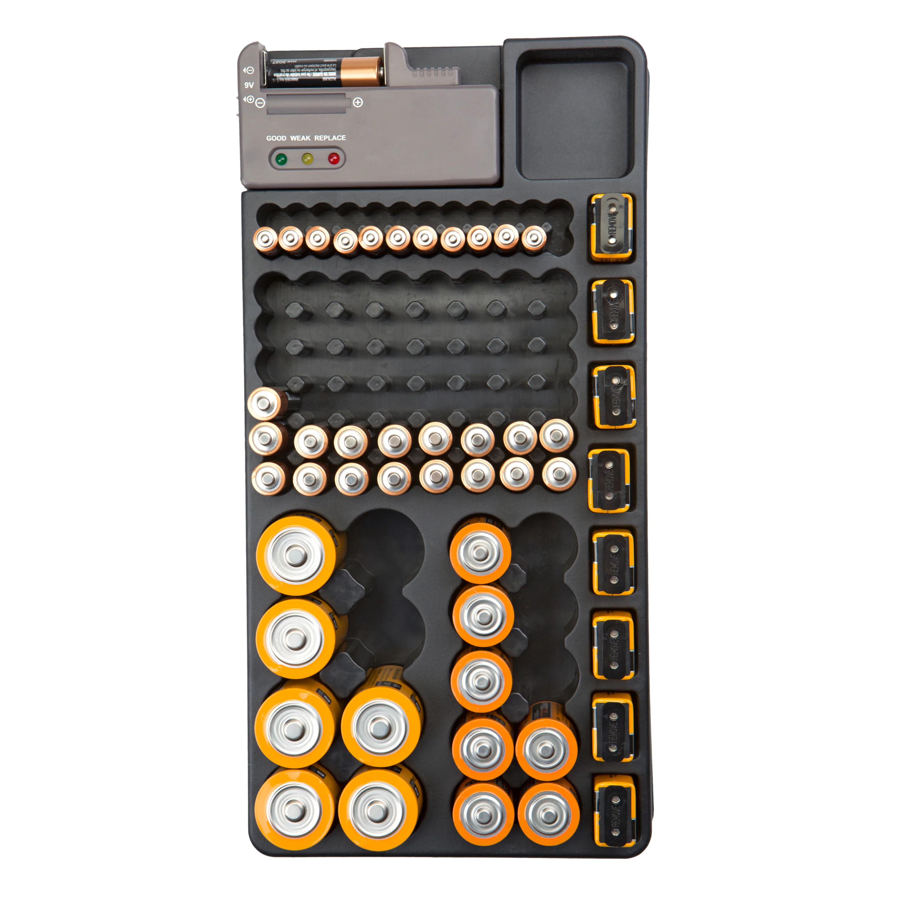 GForce Wall Mounted Battery Organizer with Built-In Tester - Image 2