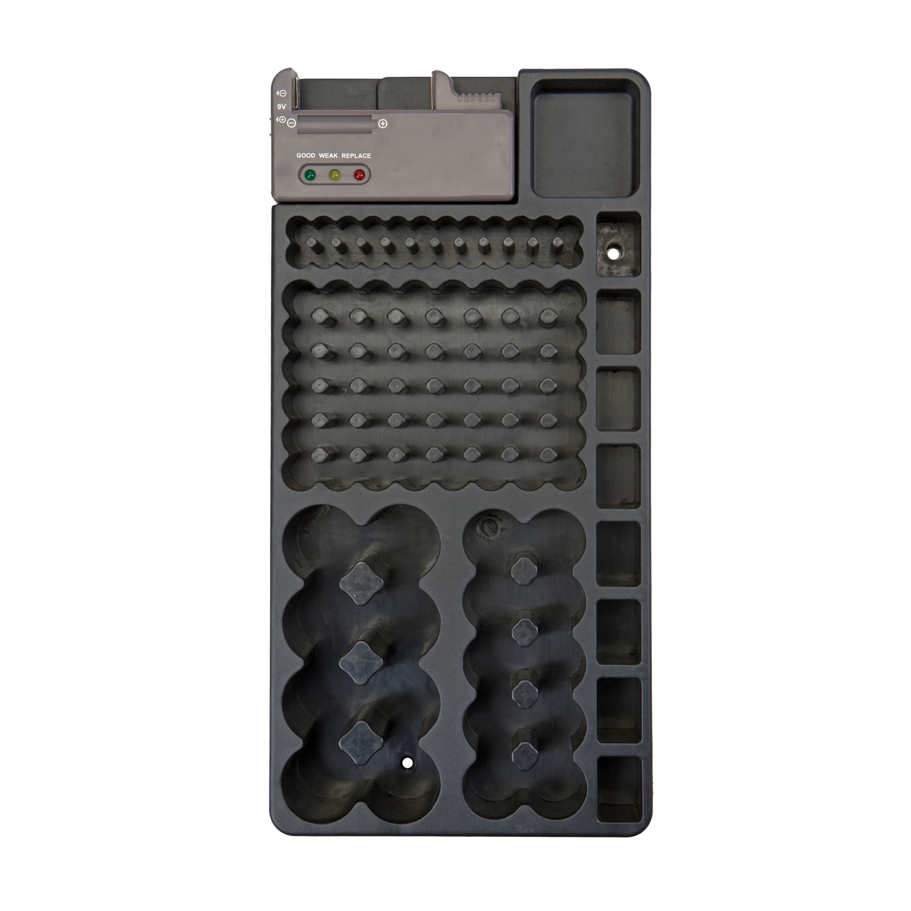 GForce Wall Mounted Battery Organizer with Built-In Tester - Image 3