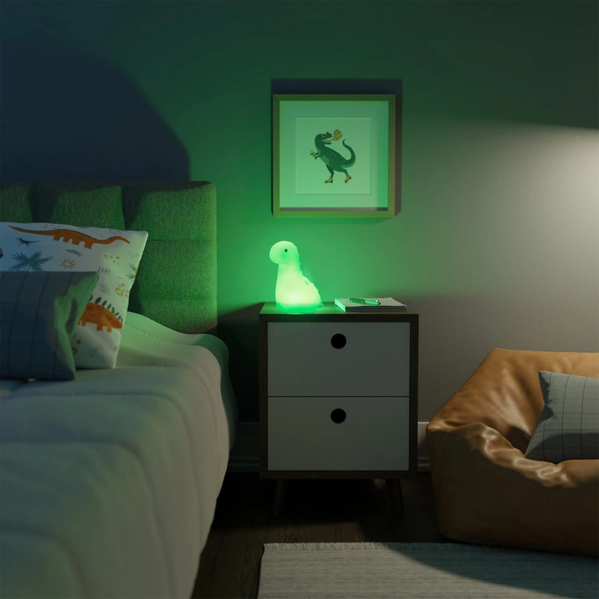 Globe Electric Brontosaurus Rechargable Night Light, Multicolor, 5.83x3.7x6.89 Inches - Image 3