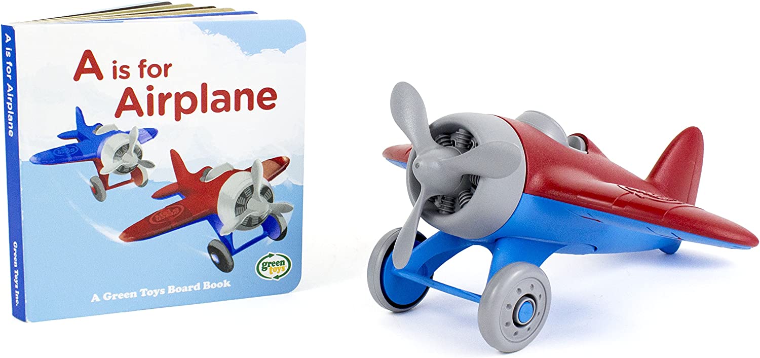 Green Toys Airplane and Board Book, Colors May Vary - Image 3