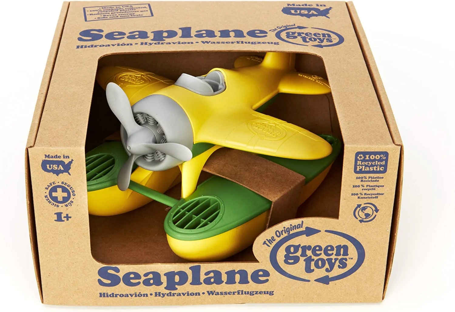 Green Toys Seaplane Toy, Yellow-Green - Image 3