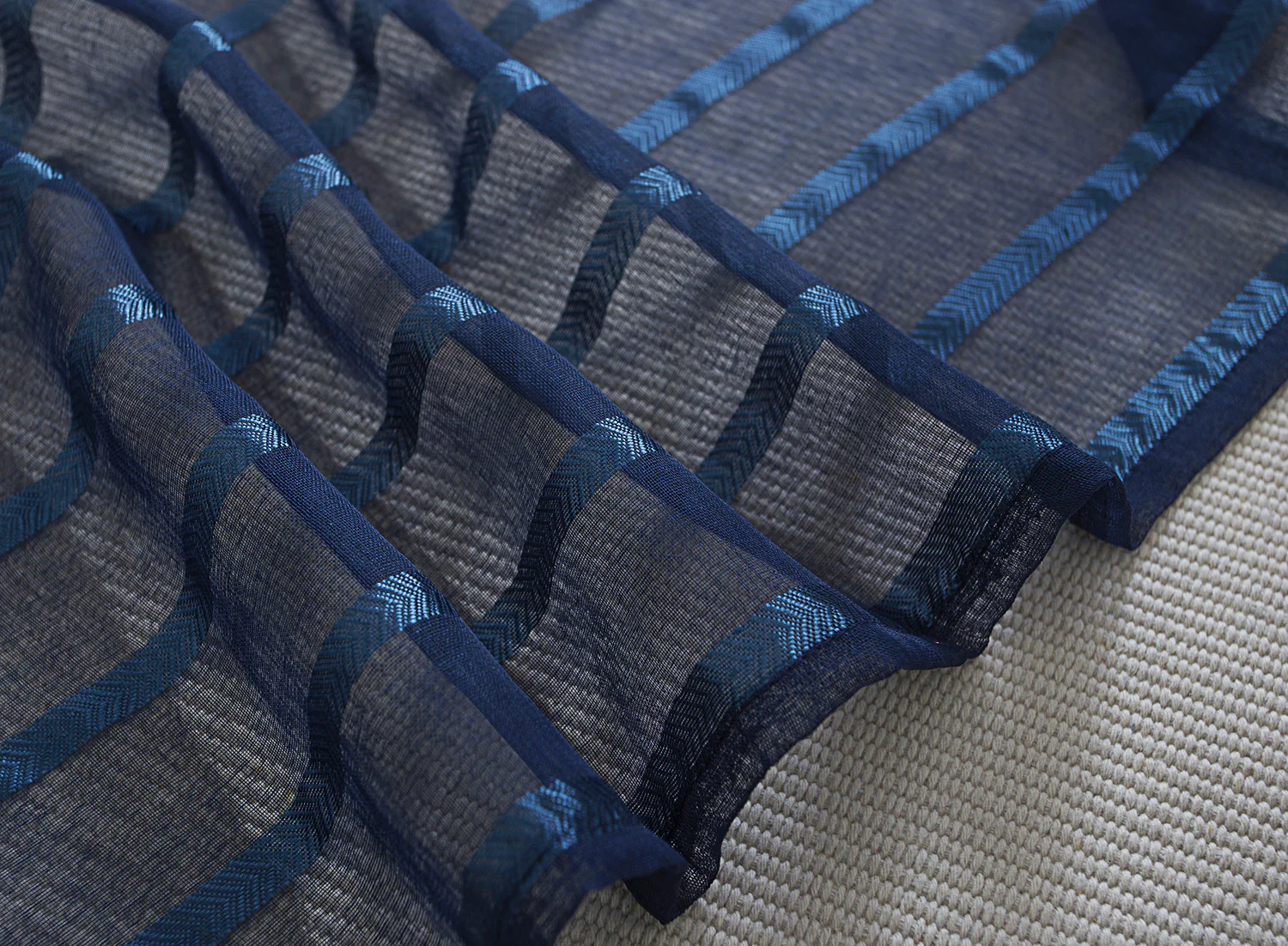 Gretchen Striped Rod Pocket Window Panel with Attached Valance, 54x90 Inches - Image 7
