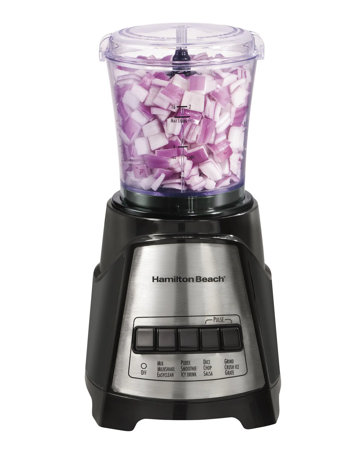 Hamilton Beach 58159 2-in-1 Multiblend Blender And Chopper, Black, 6 Cups - Image 4