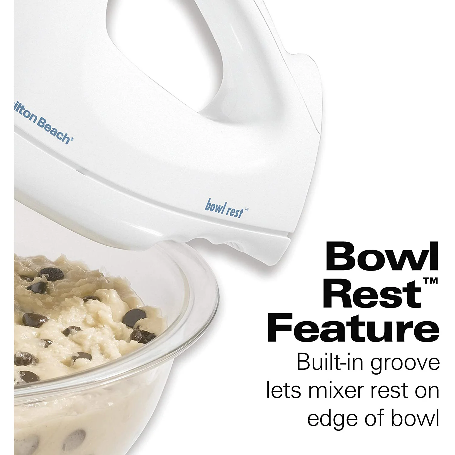 Hamilton Beach 6-Speed Electric Hand Mixer, Snap-On Storage Case, White - Image 5