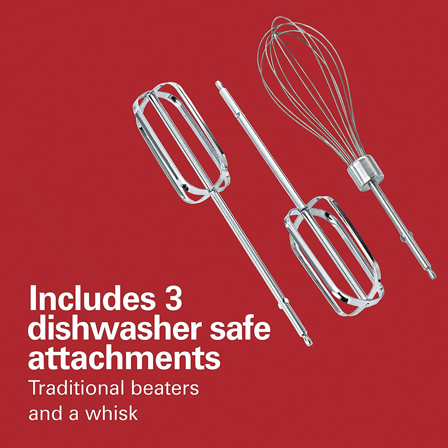 Hamilton Beach Electric Hand Mixer With Snap-On Storage Case, White, 275 Watts - Image 3