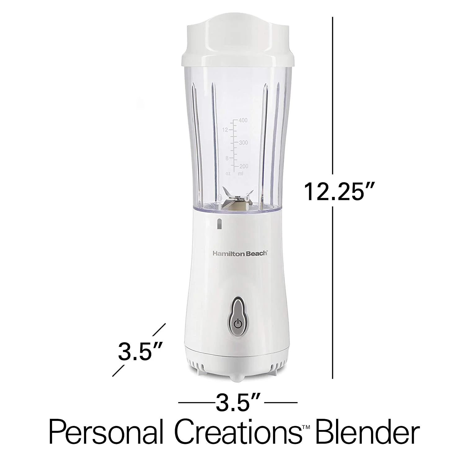 Hamilton Beach Personal Creations Blender With Travel Cup and Lid, White, 14 Ounces - Image 6
