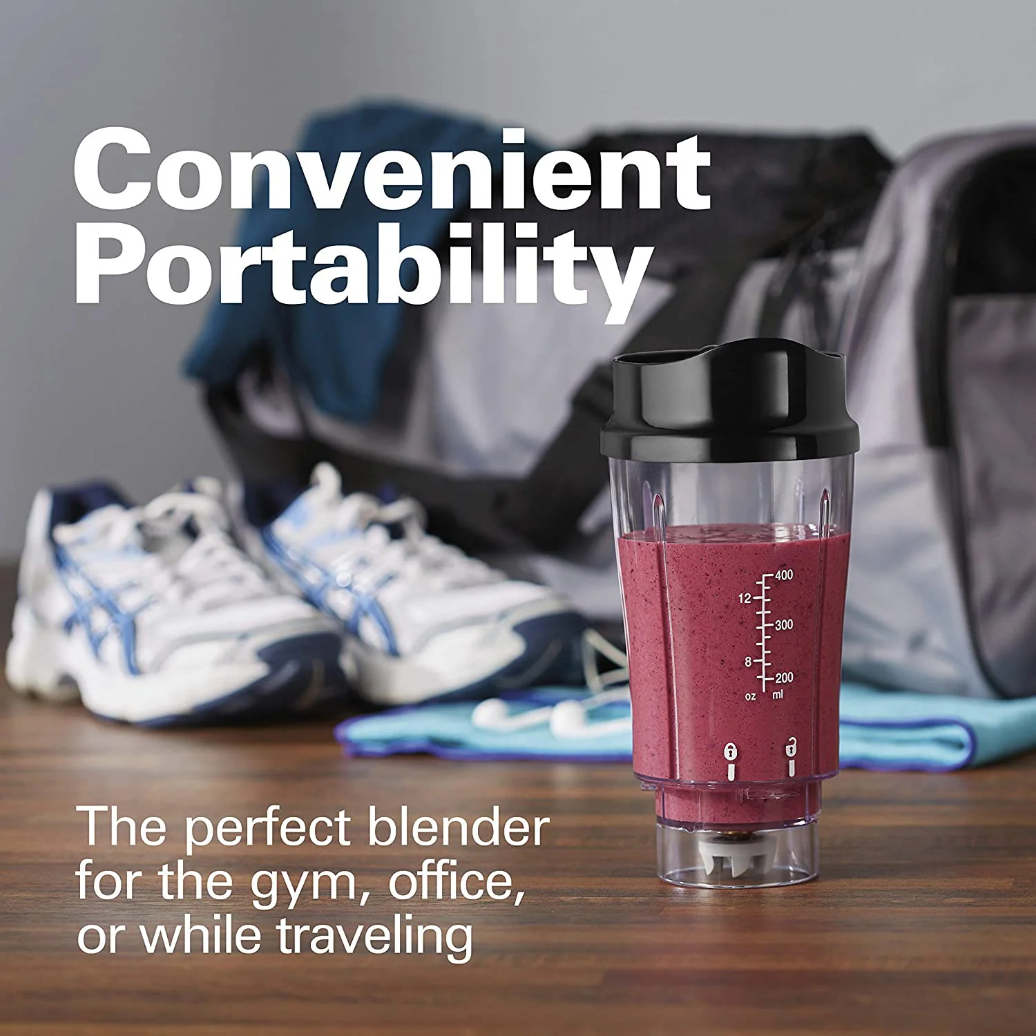 Hamilton Beach Personal Creations Single-Serve Blender With Travel Lid, Black, 14 Ounces - Image 3