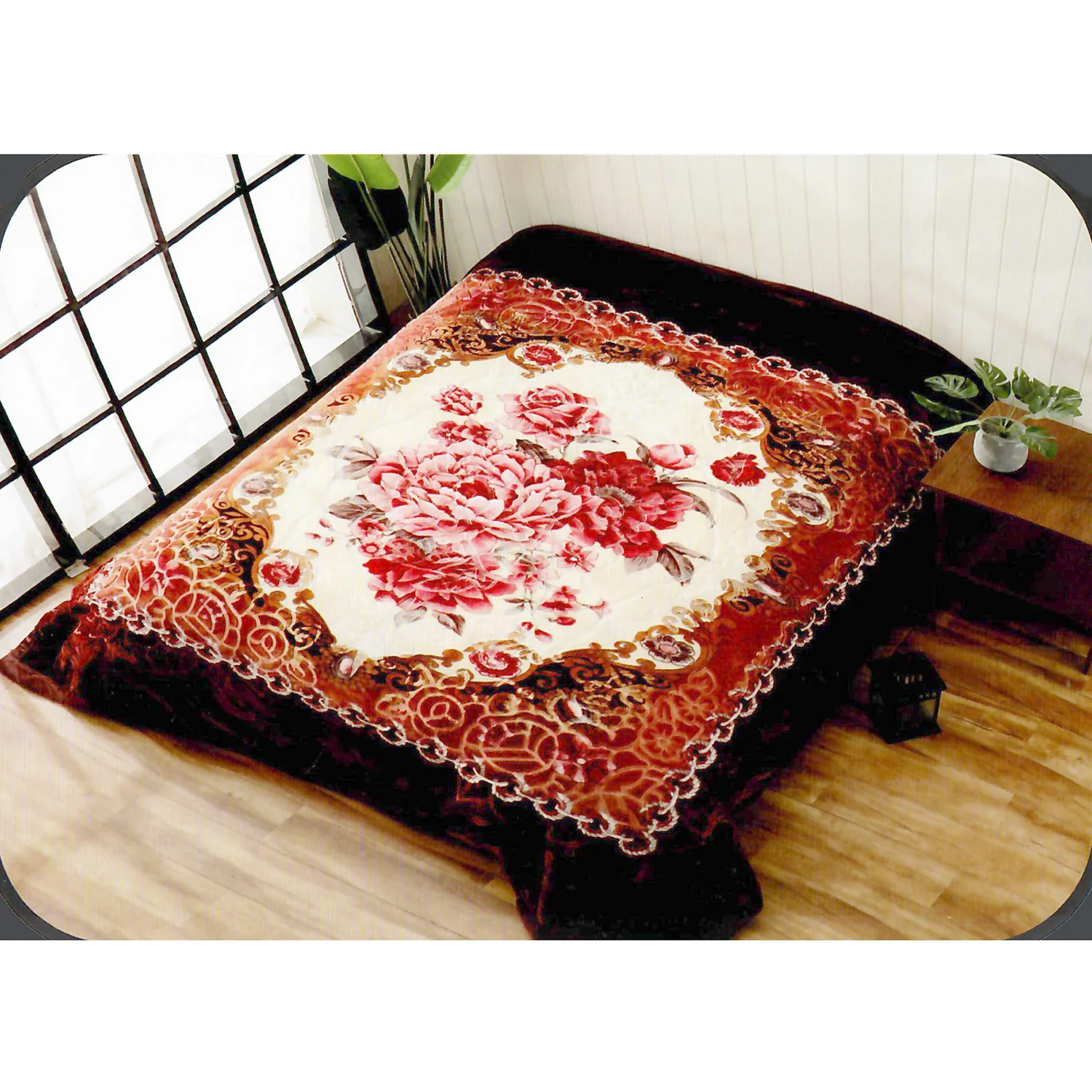 HIYOKO Floral Dream Micromink Blanket, Queen - Image 5
