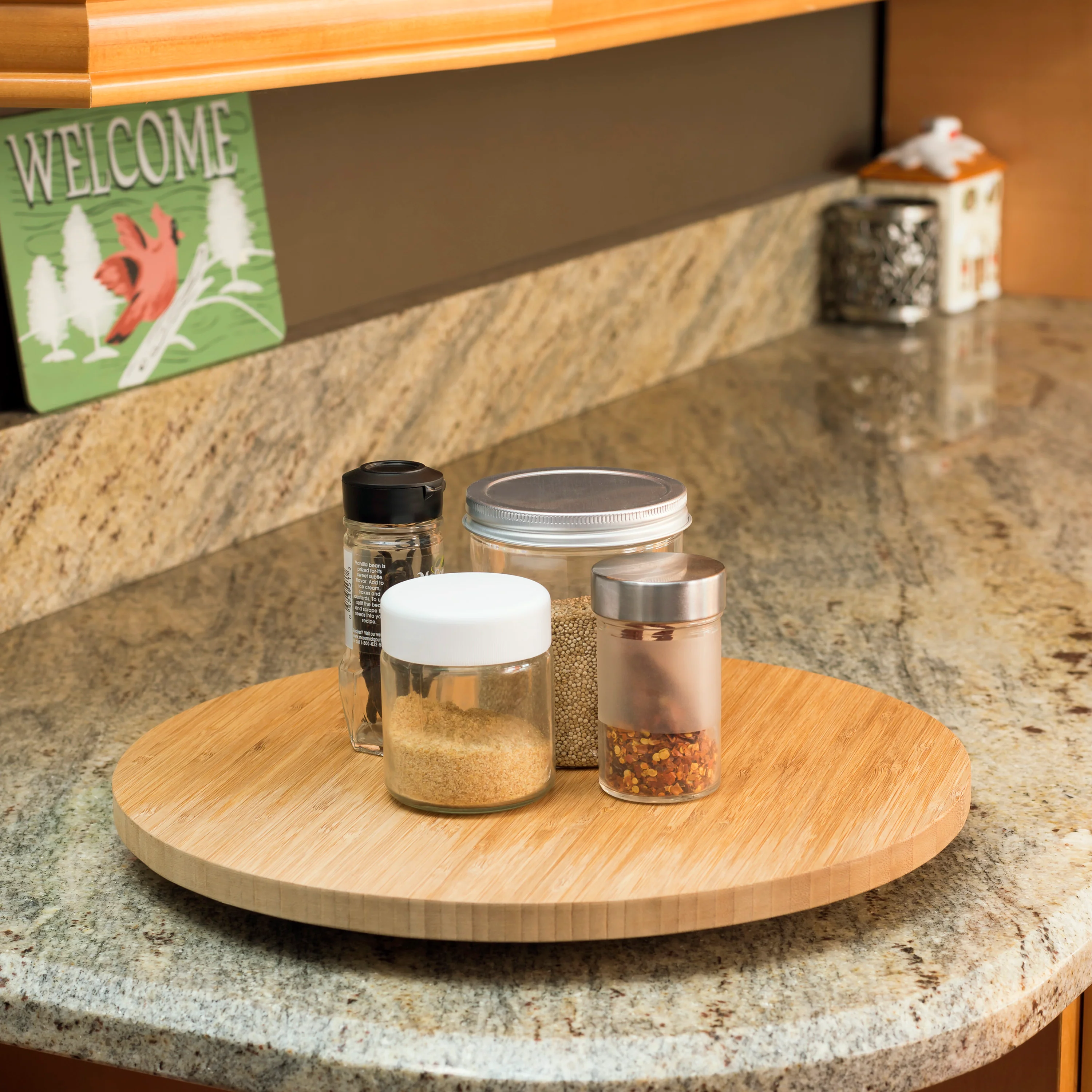 Home Basics 13.5 Bamboo Lazy Susan, Natural - Image 5