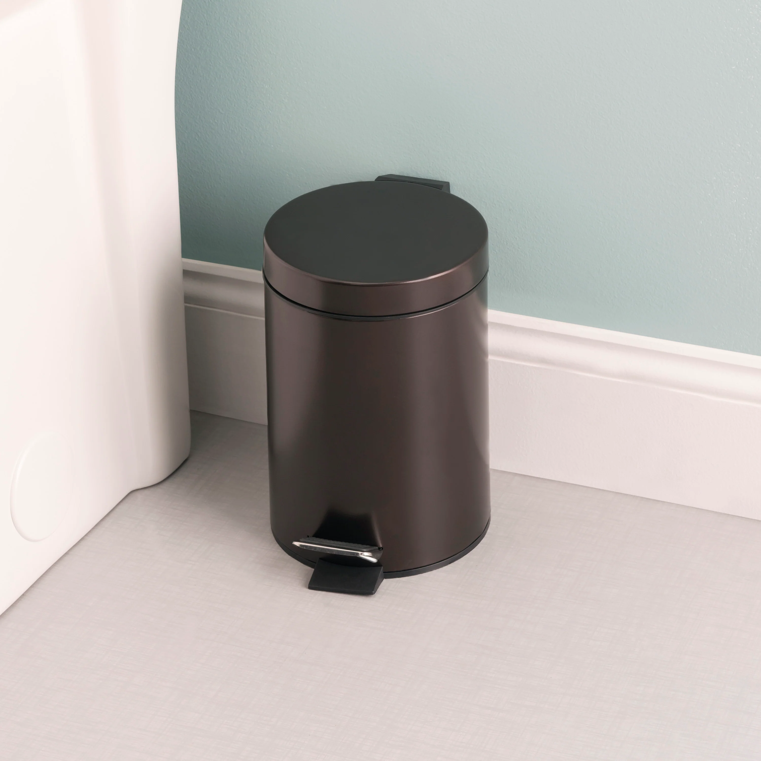 Home Basics 3 Liter Steel Step Waste Bin, Bronze - Image 4