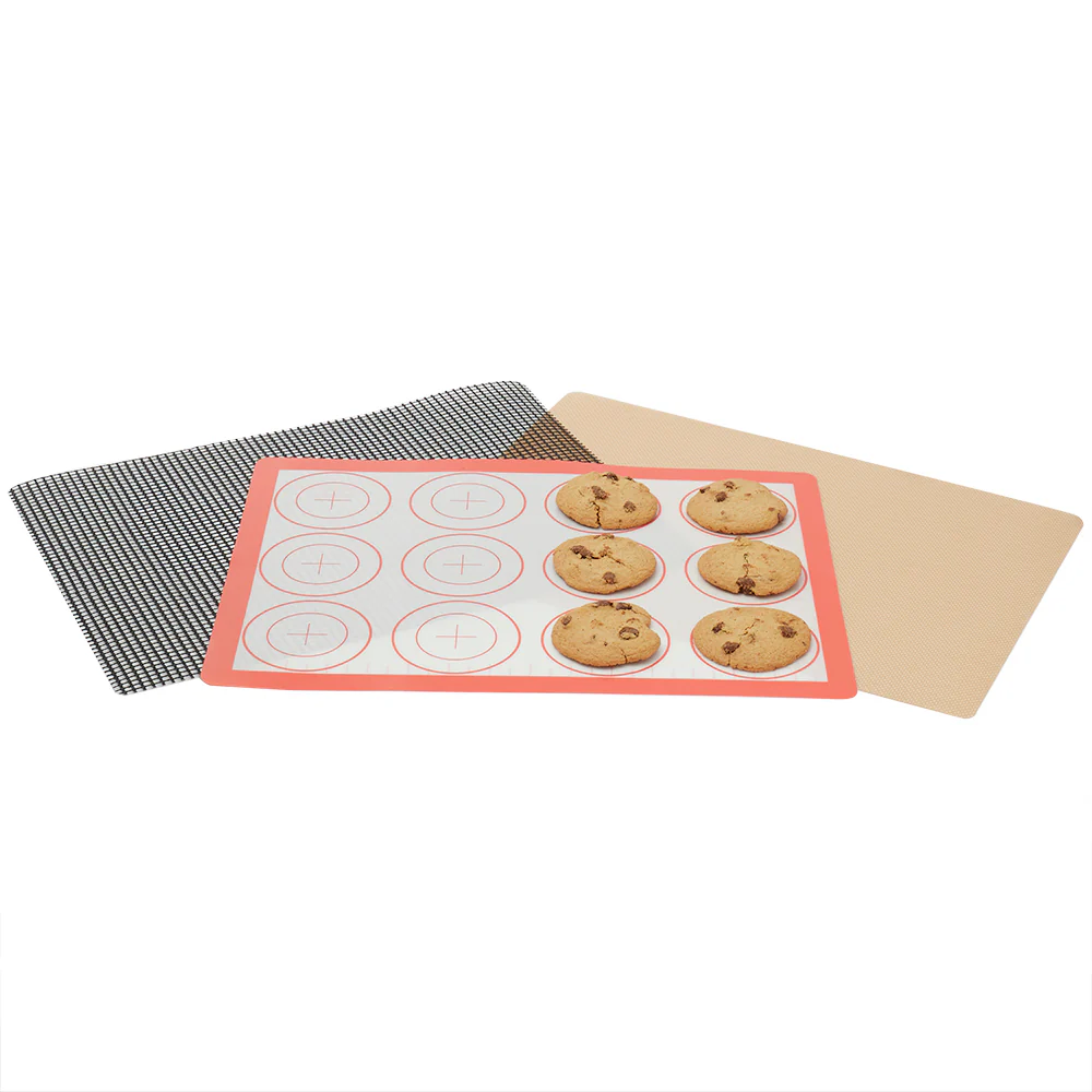 Home Basics 3 Piece Silicone Non-Stick Baking Sheets, 16x11.62 Inches - Image 3