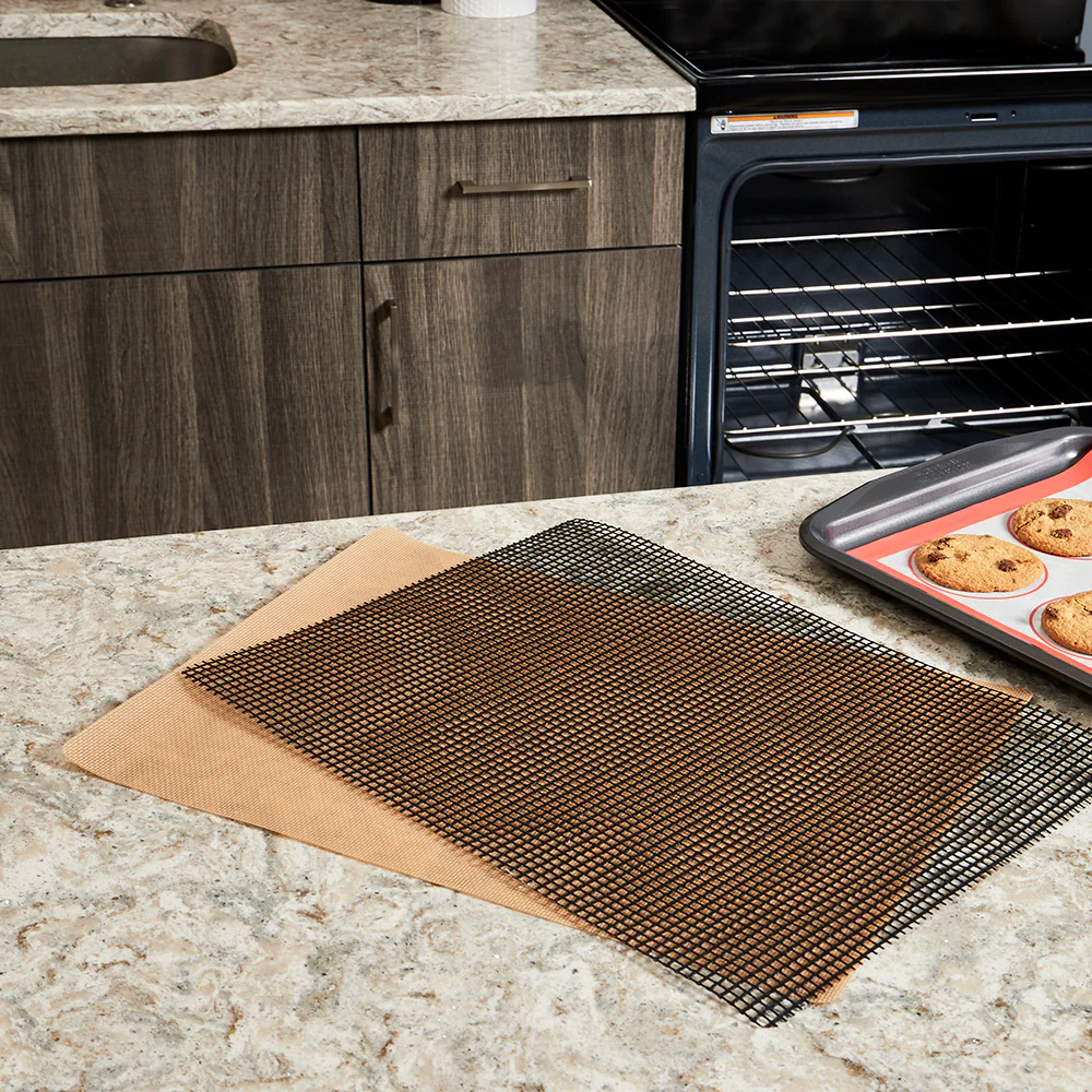 Home Basics 3 Piece Silicone Non-Stick Baking Sheets, 16x11.62 Inches - Image 4