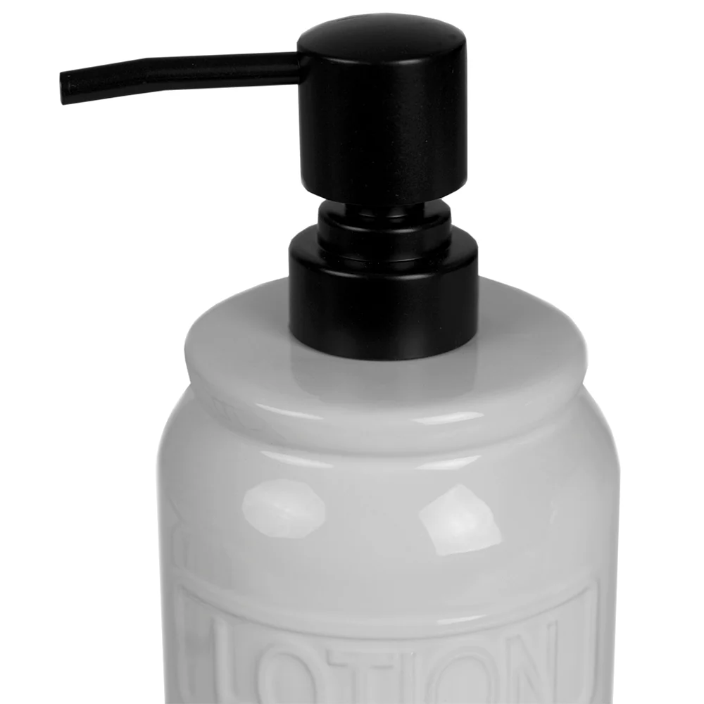 Home Basics 3-Piece Soap And Lotion Dispenser Caddy Set, White, 17.7 Ounces - Image 5