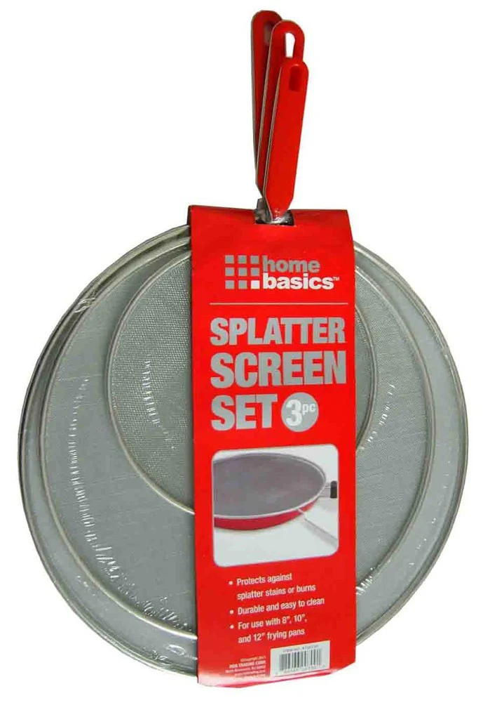 Home Basics 3-Piece Splatter Screen Set, Colors May Vary - Image 2