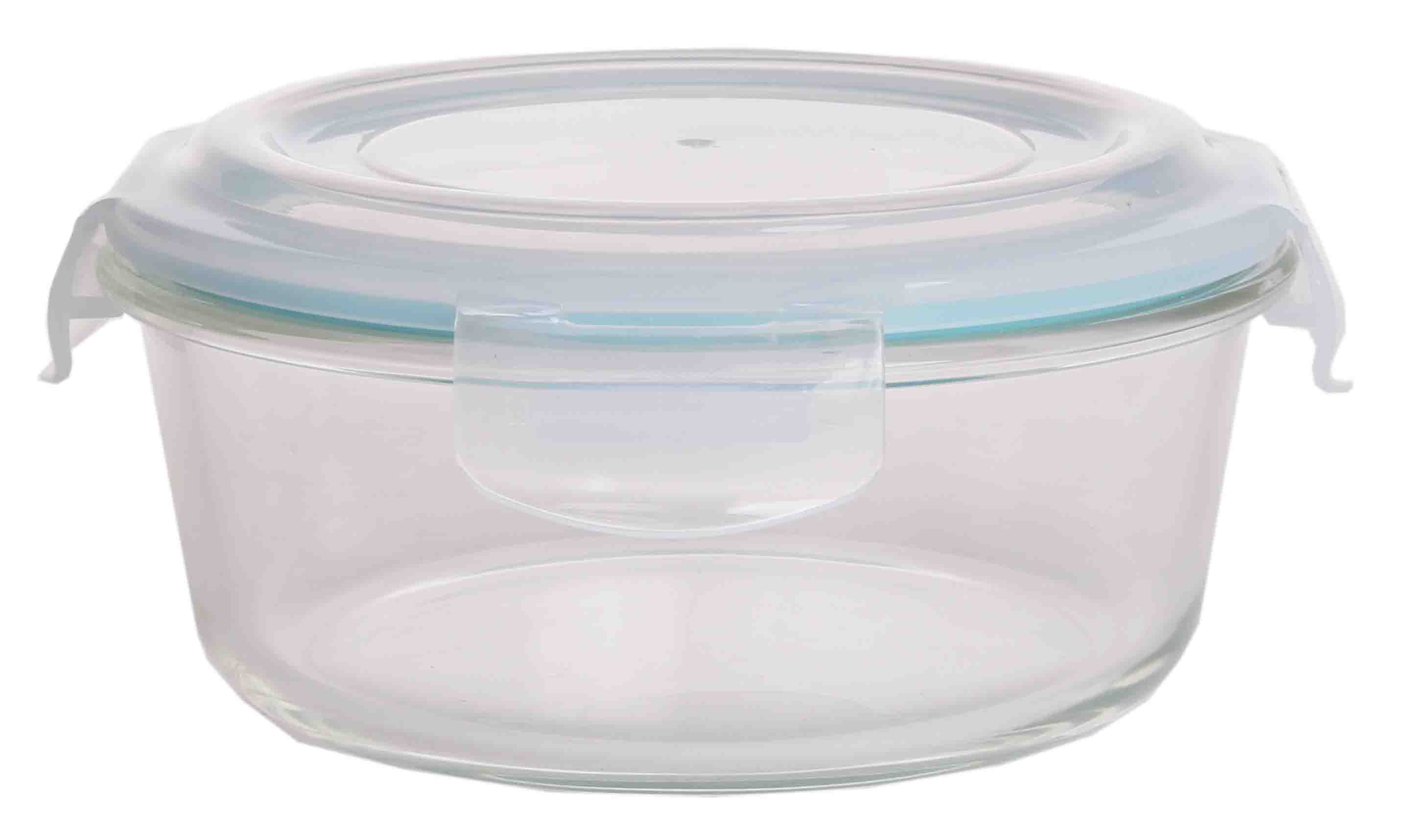 Home Basics 32 oz. Round Borosilicate Glass Food Storage Container