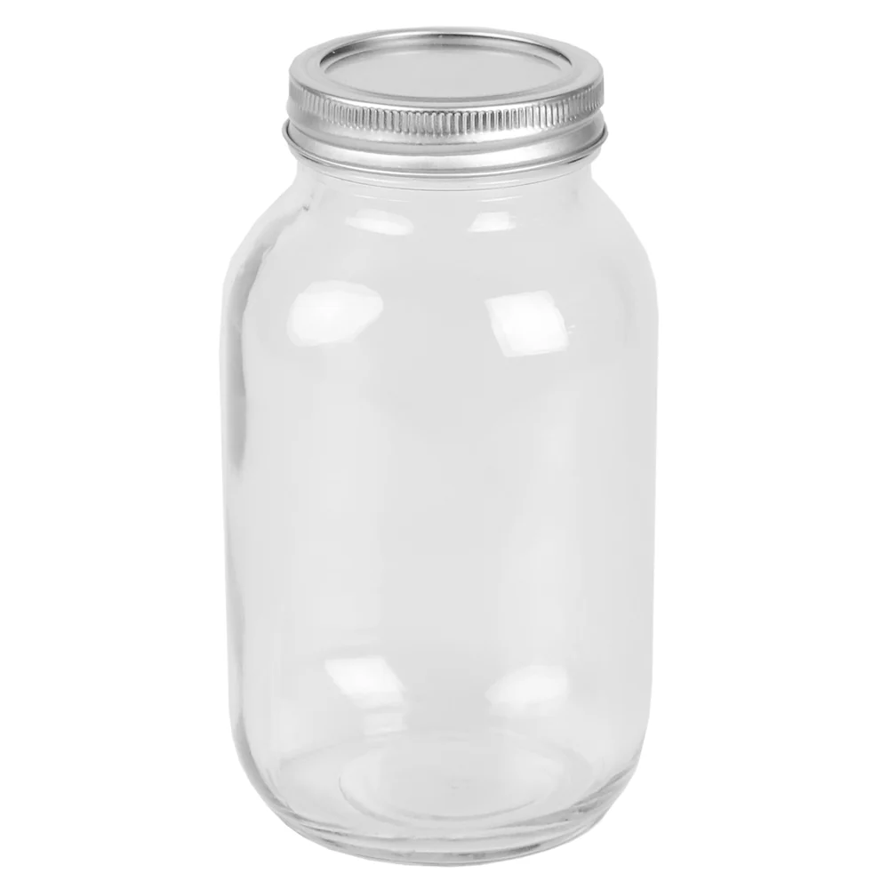Home Basics 33oz. Wide Mouth Clear Mason Canning Jar - Image 2