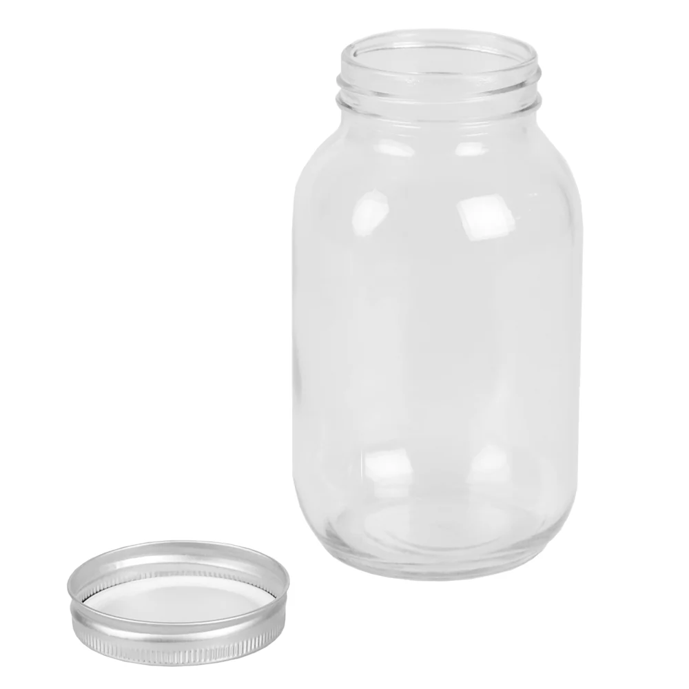 Home Basics 33oz. Wide Mouth Clear Mason Canning Jar - Image 3