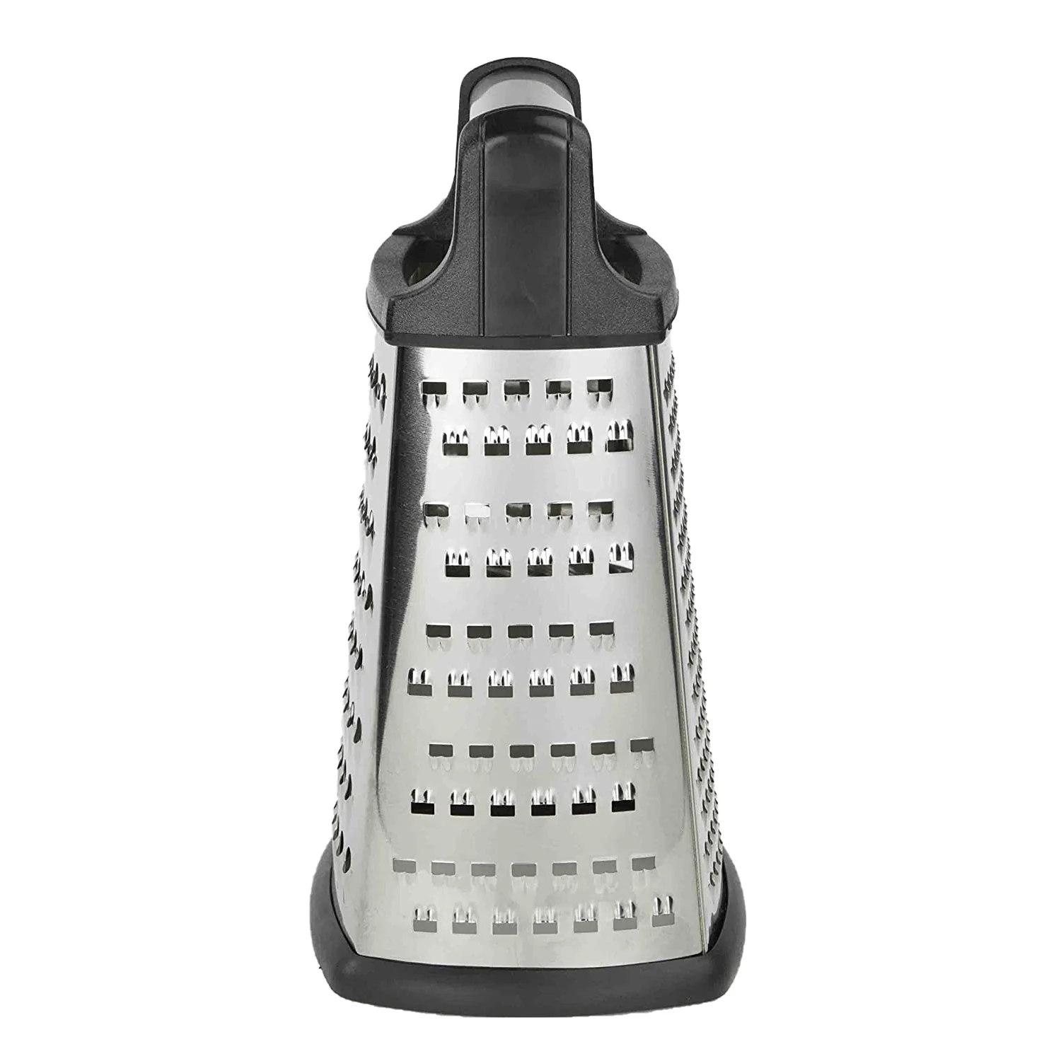 Home Basics 4-Sided Stainless Steel Cheese Grater, Black - Image 3
