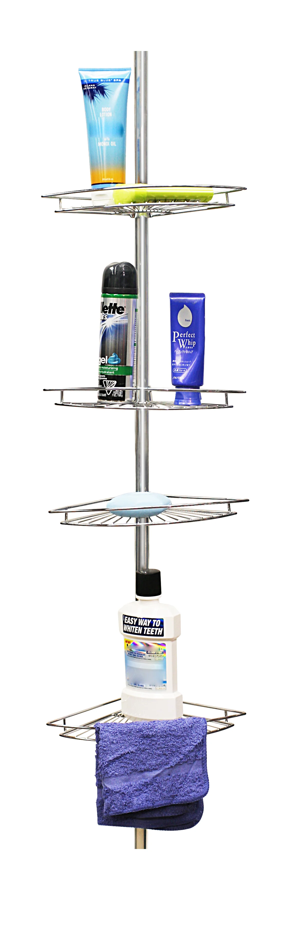 Home Basics 4 Tier Corner Shower Shelf - Image 2
