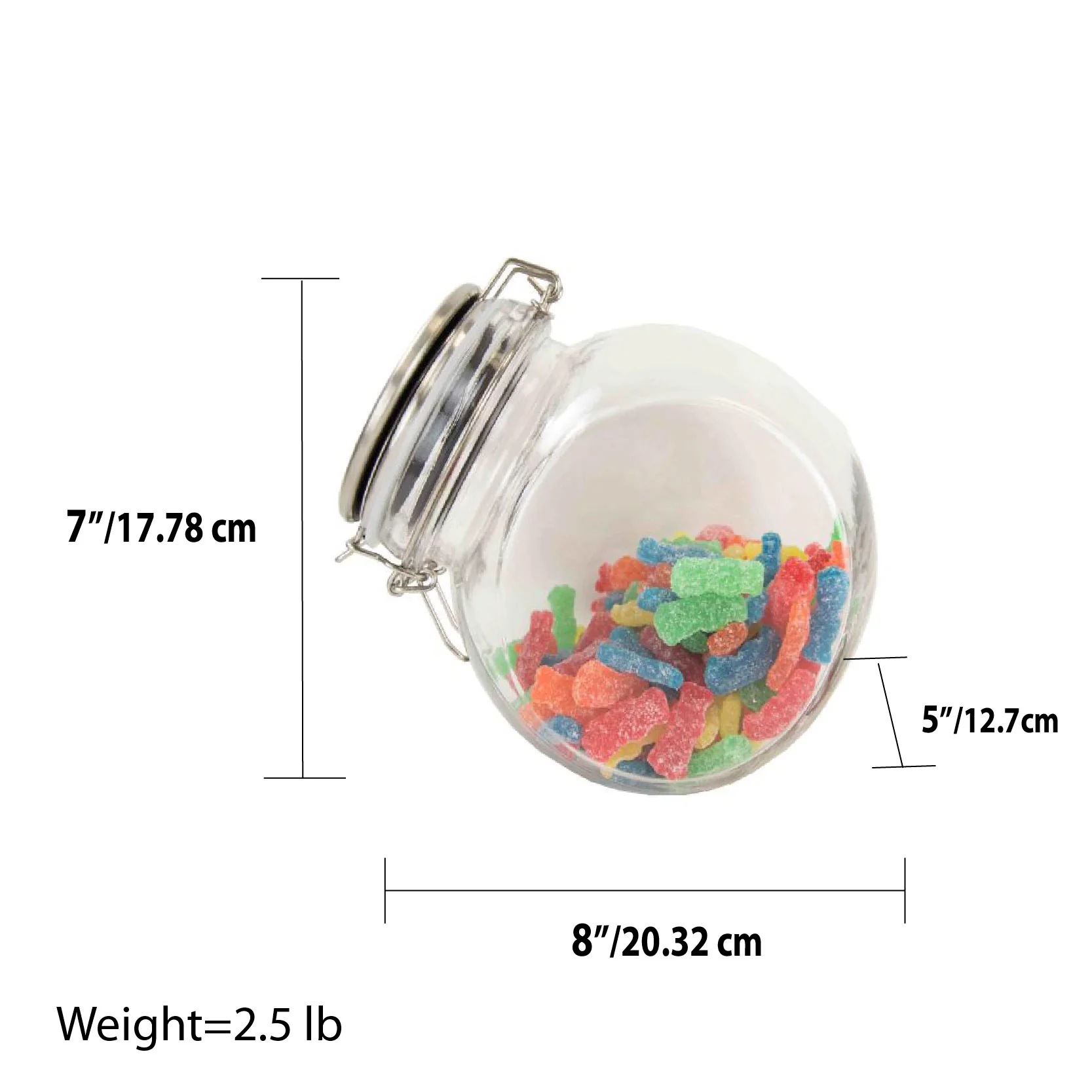Home Basics 57 oz. Glass Candy Jar - Image 3