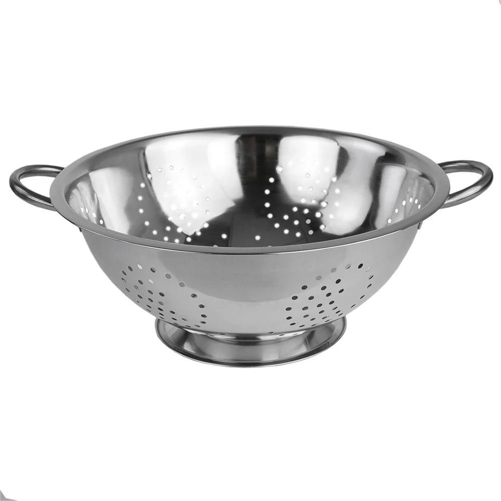 Home Basics 8 QT Stainless Steel Deep Colander - Image 2