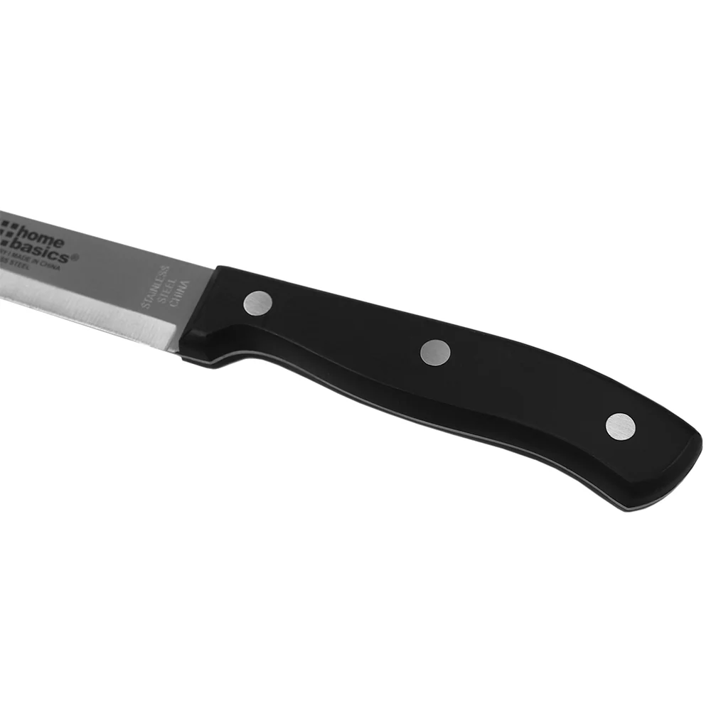 Home Basics 8 Stainless Steel Carving Knife with Contoured Bakelite Handle, Black - Image 2