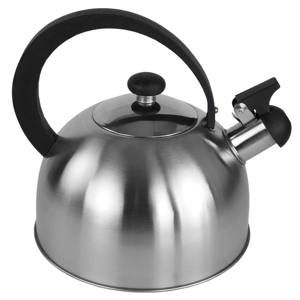 Home Basics Stainless Steel Tea Kettle, Silver, 85 Ounces - Image 3