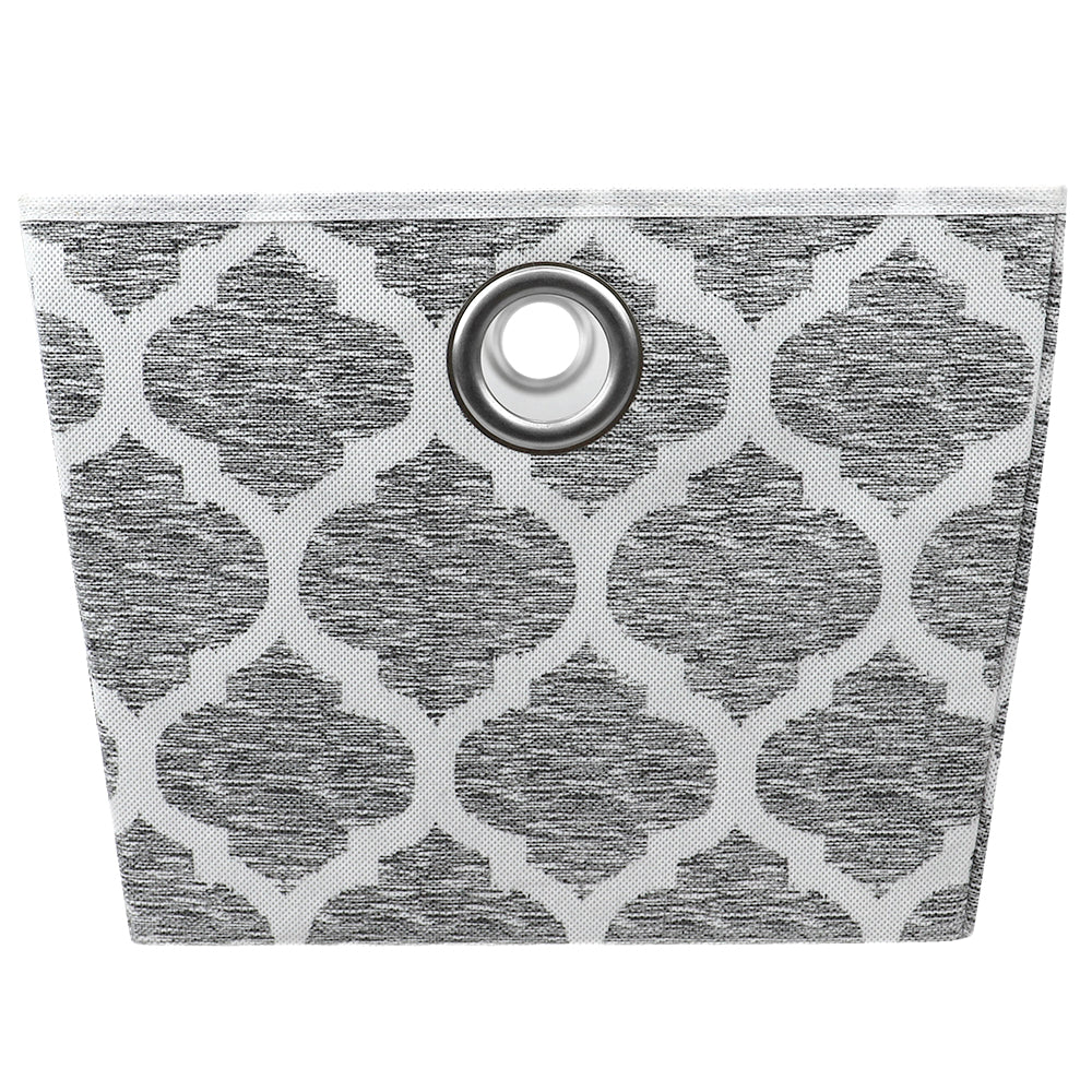Home Basics Arabesque Storage Bin, White, 12.5x15x10 Inches - Image 2