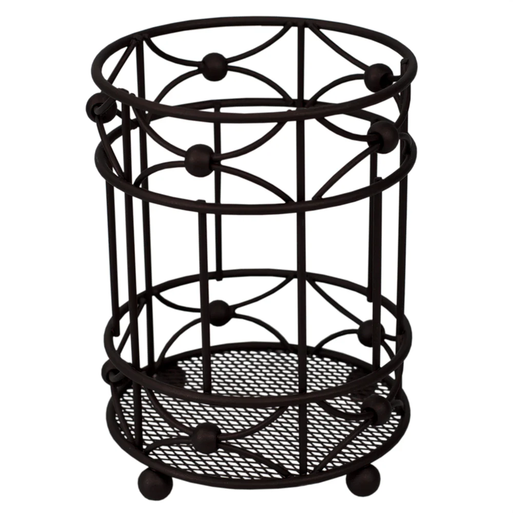 Home Basics Arbor Collection Cutlery Holder with Mesh Bottom and Non-Skid Feet, Oil-Rubbed Bronze - Image 2