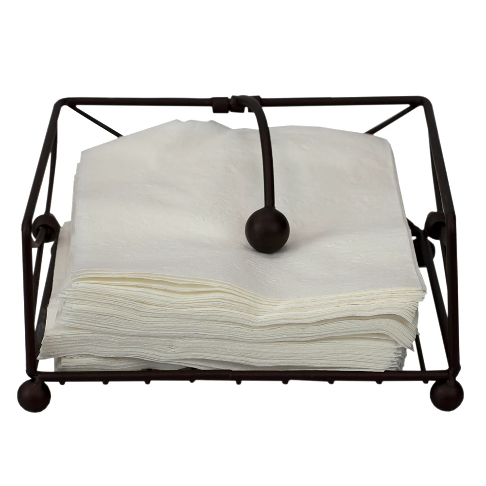 Home Basics Arbor Collection Flat Napkin Holder with Weighted Pivoting Arm, Oil Rubbed Bronze - Image 4